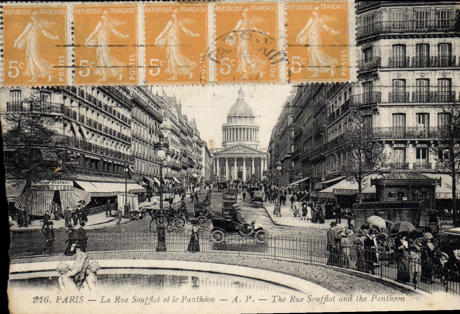 CPA Paris La Rue Soufflot Et Le Pantheon