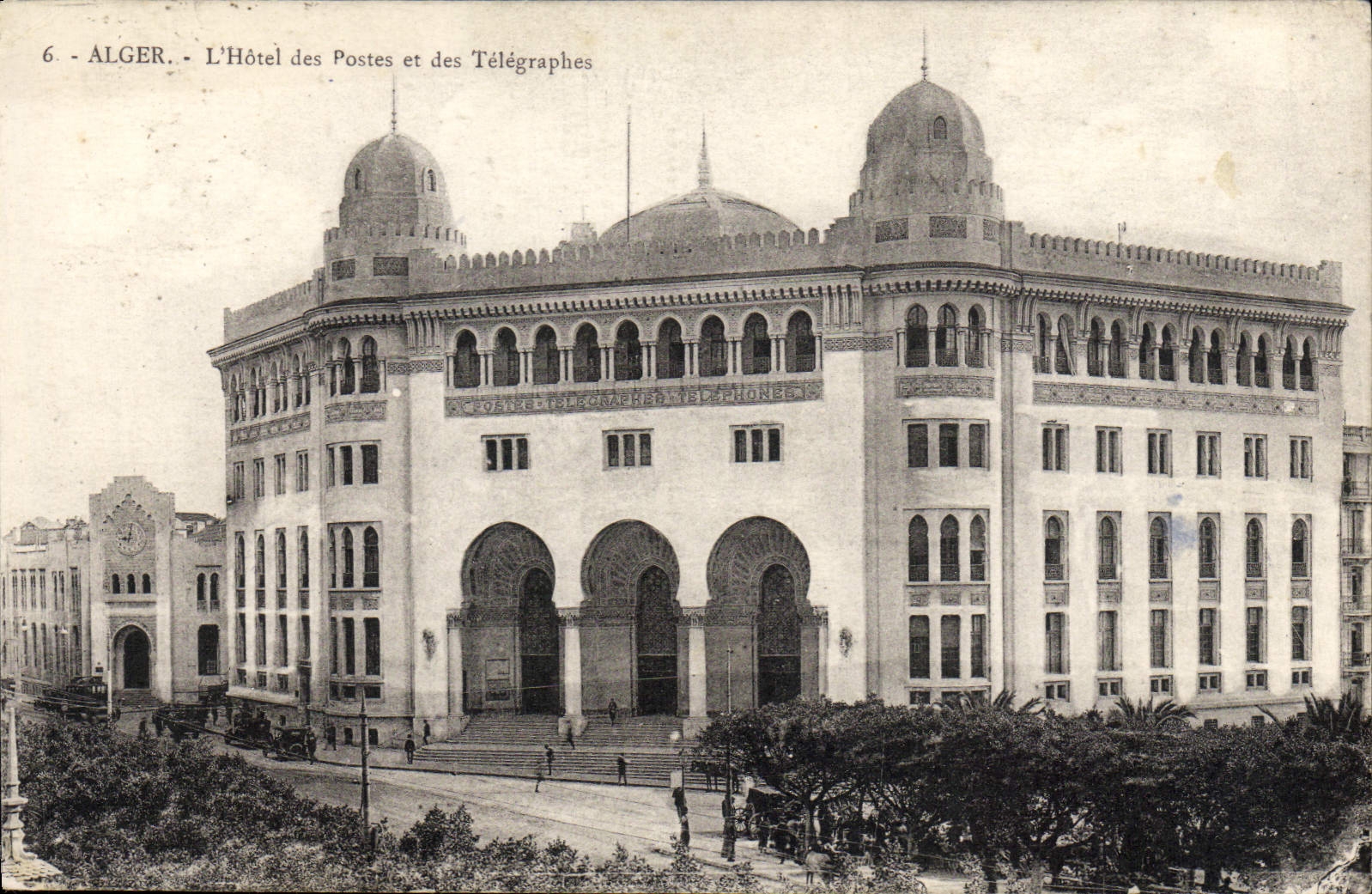 CPA Alger L'Hotel Des Postes Et Des Telegraphes