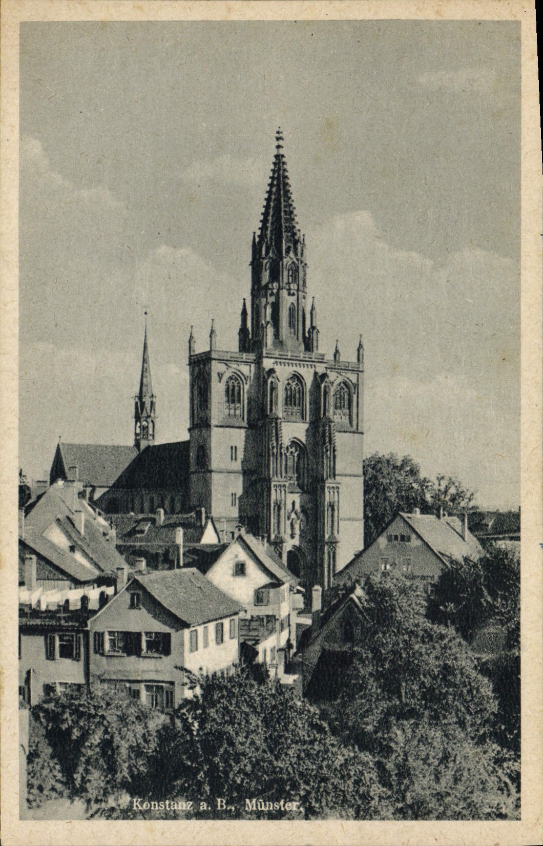 VINTAGE POSTCARD Konstanz Munster