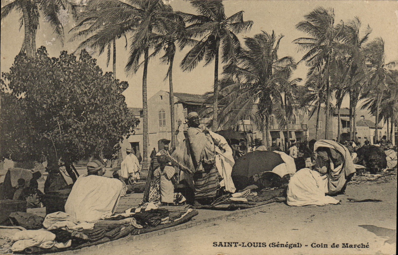 Esquina de St. Louis de la POSTAL de la VENDIMIA del mercado
