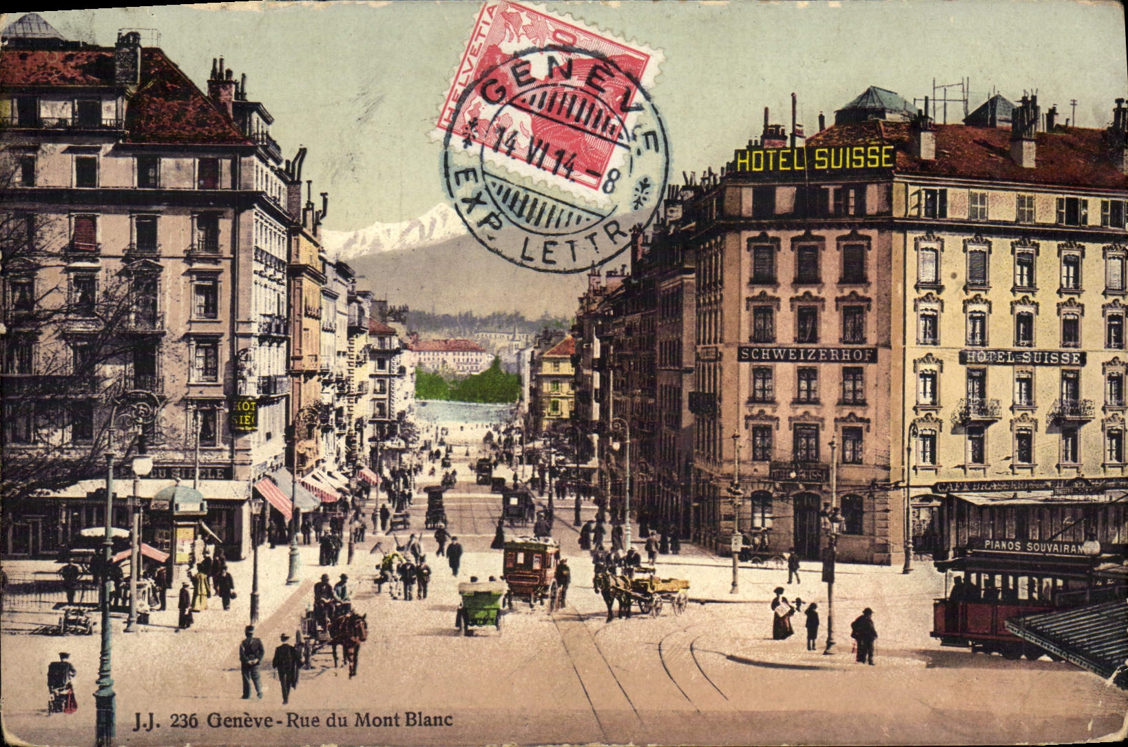 CPA Geneve Rue Du Mont Blanc