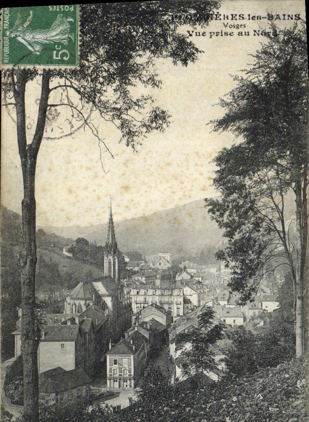 VINTAGE POSTCARD Plombieres Les Bains Seen from In North