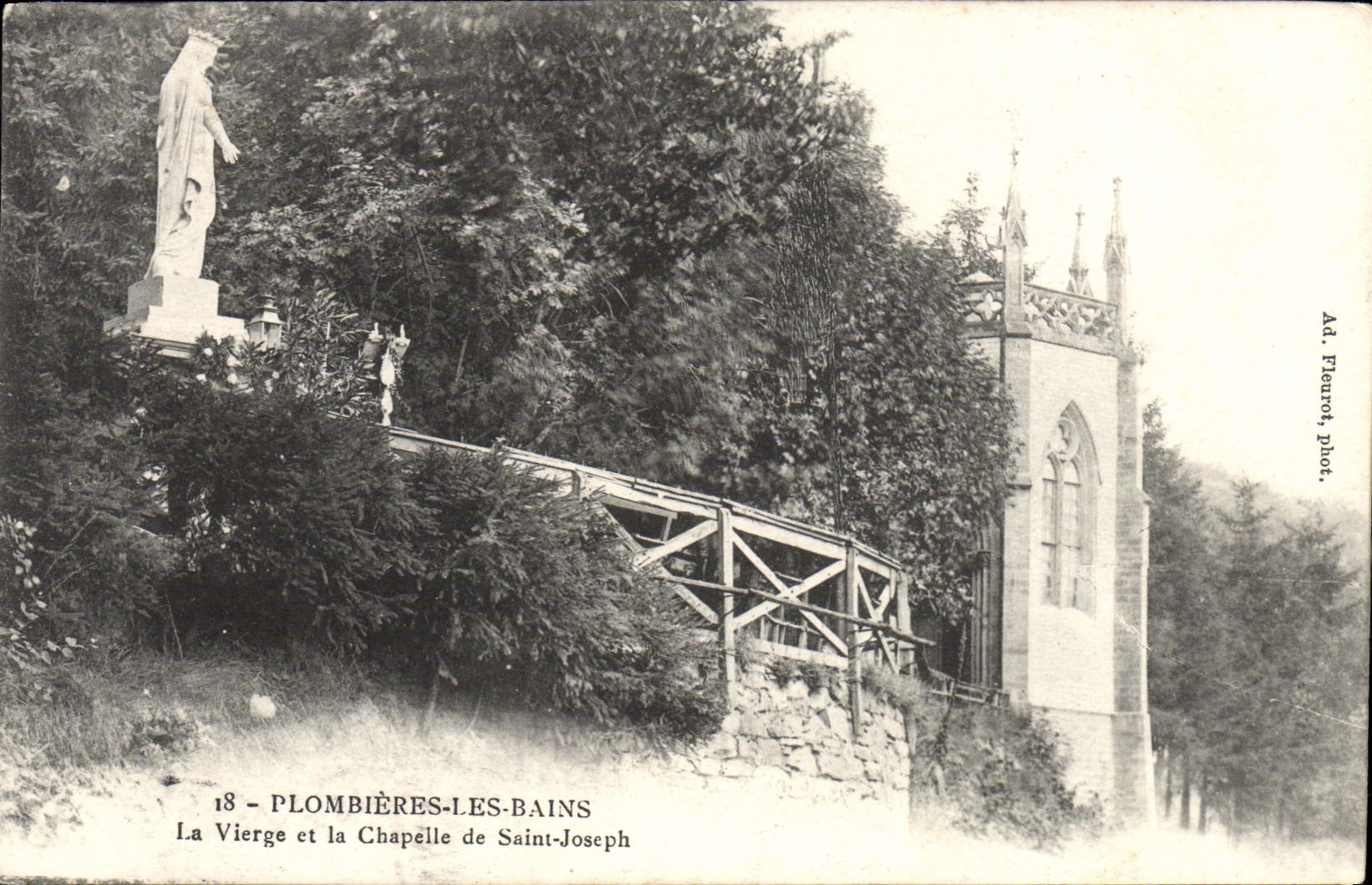 VINTAGE POSTCARD Plombieres Les Bains the virgin and the vault of Joseph Saint