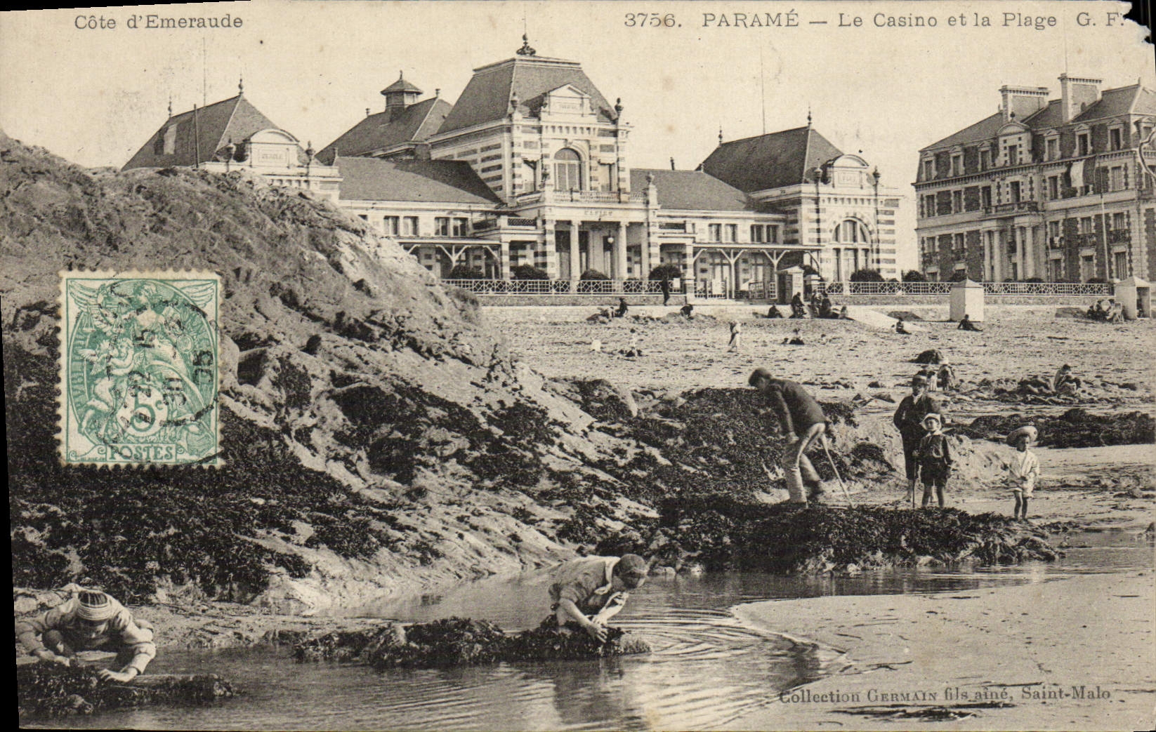 CPA Parame Le Casino Et La Plage
