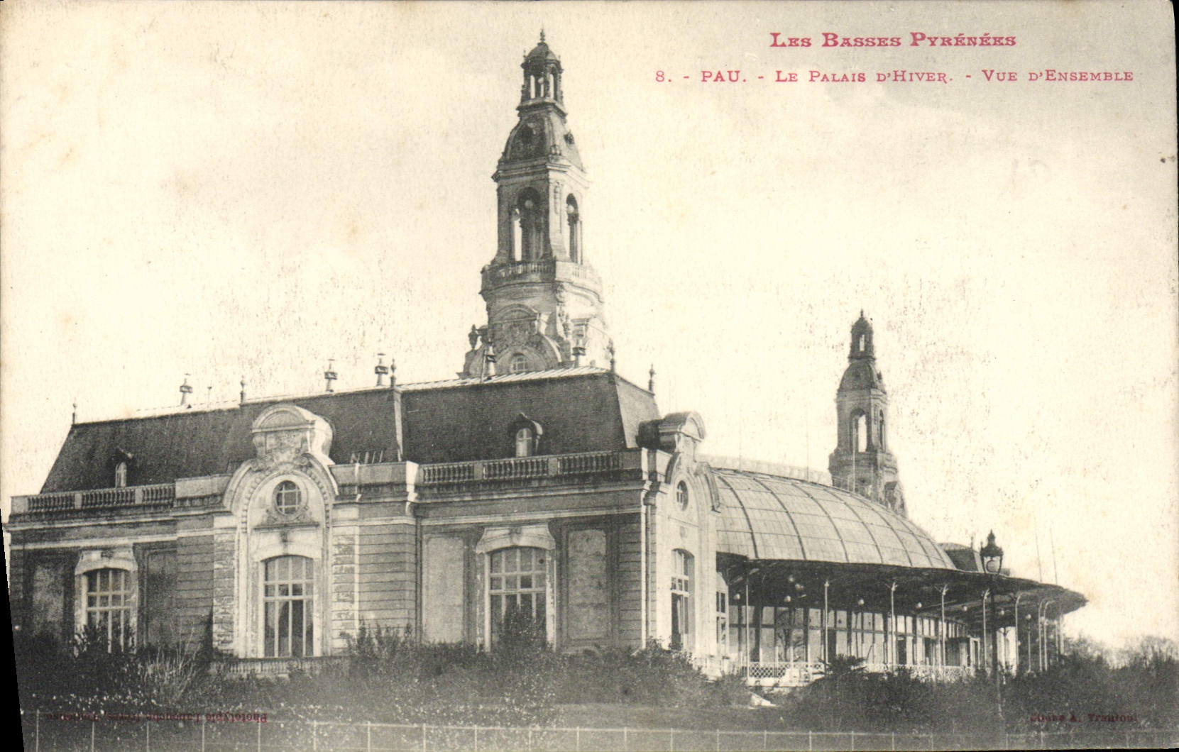 VINTAGE POSTCARD Pau the Palate Of Winter Overall picture