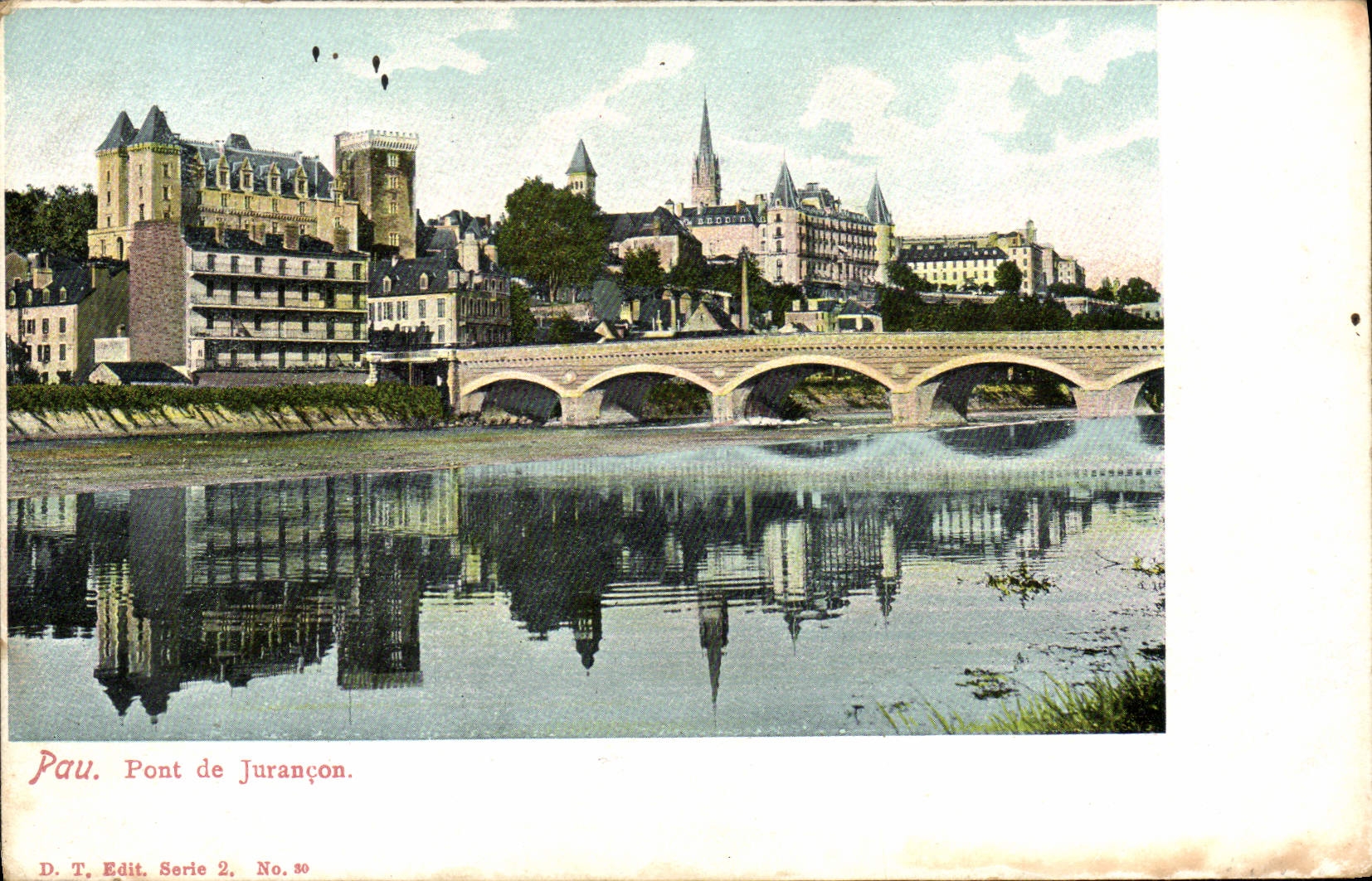 VINTAGE POSTCARD Pau Bridge De Jurancon