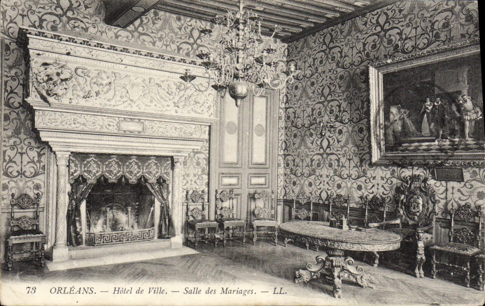 CPA Orleans Hotel De Ville Salle Des Mariages