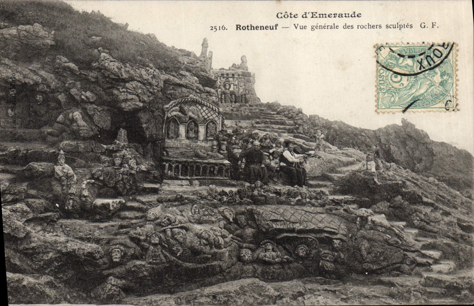 CPA Rotheneuf Vue Generale Des Rochers Sculptes