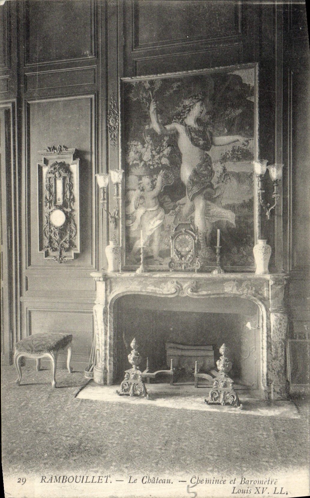 CPA Rambouilet Le Chateau Cheminee et Barometre Louis XV