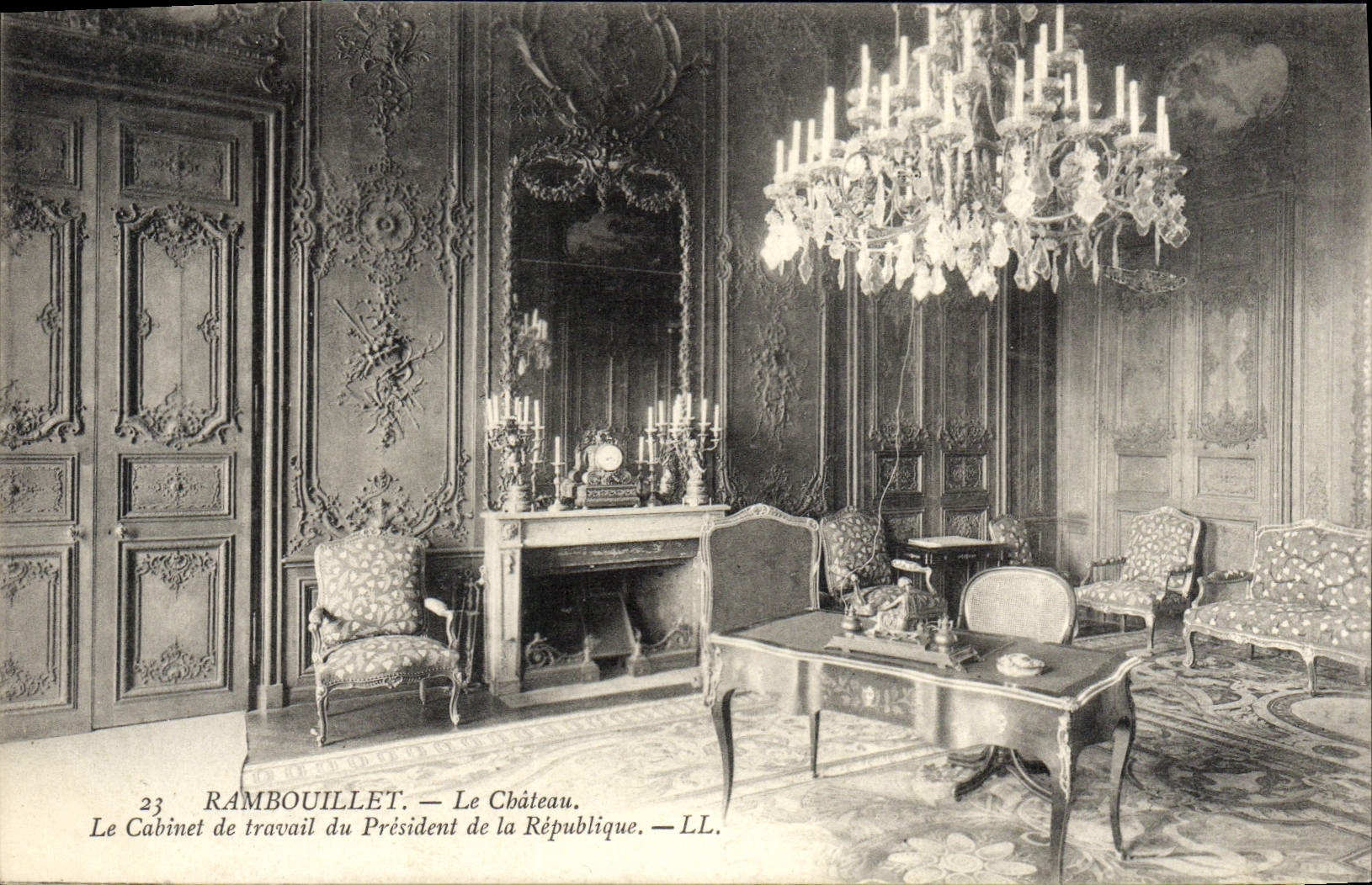 CPA Rambouilet Le Chateau Le Cabinet De Travail Du President de la Republique