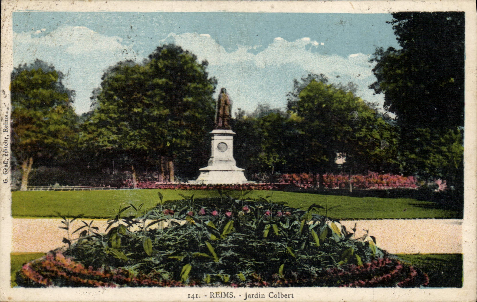 CPA Reims Jardin Colbert