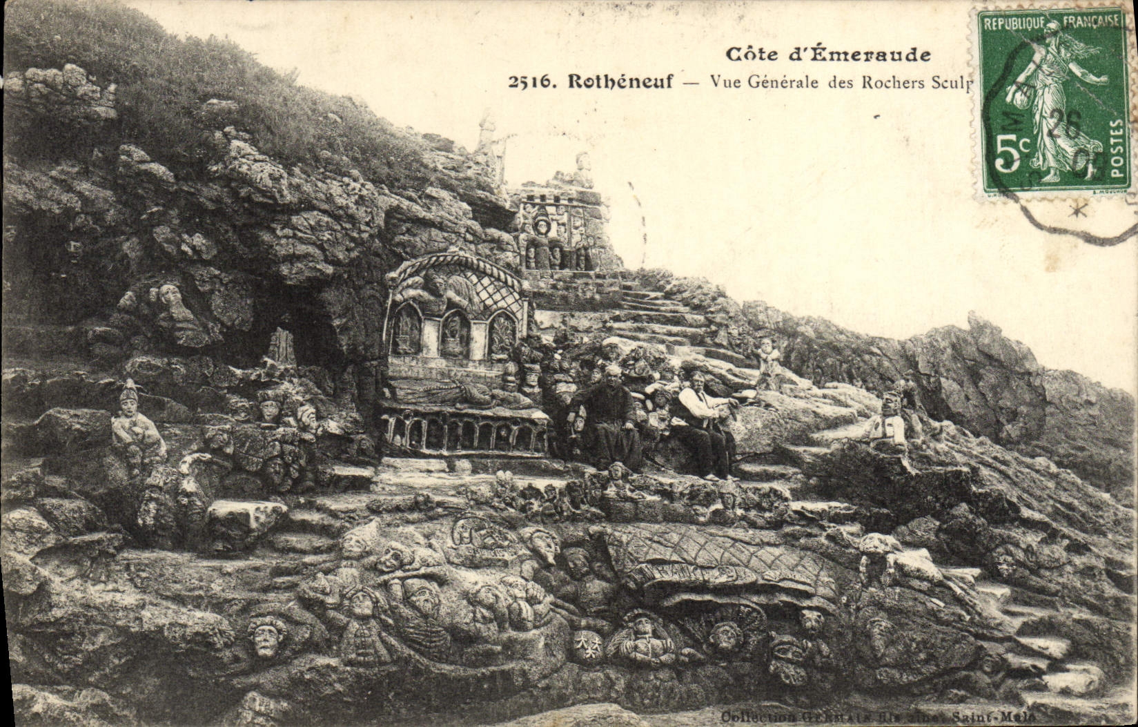 CPA Rotheneuf Vue Generale Des Rochers 