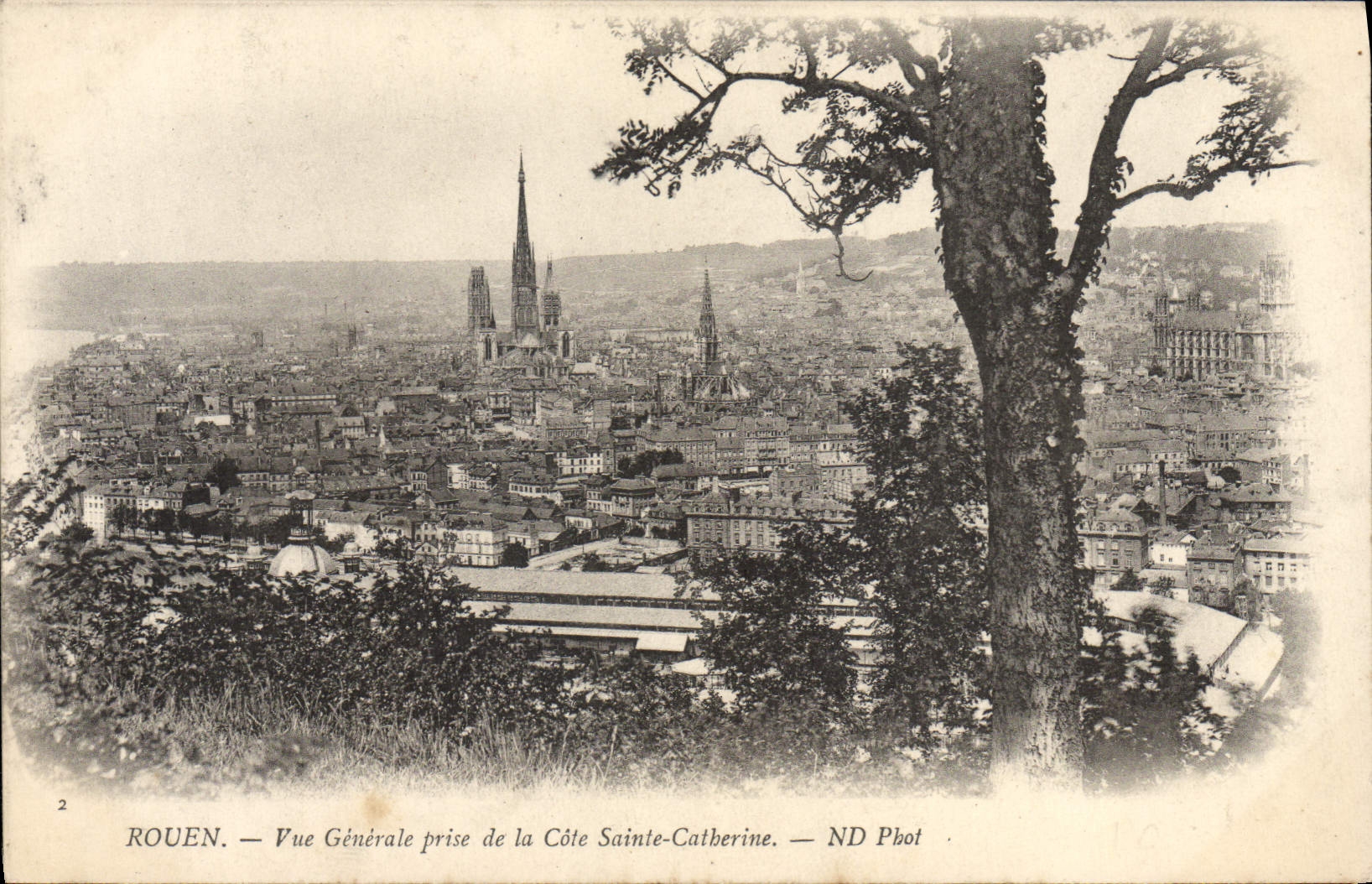 CPA Rouen Vue Generale Prise De La Cote Sainte Catherine