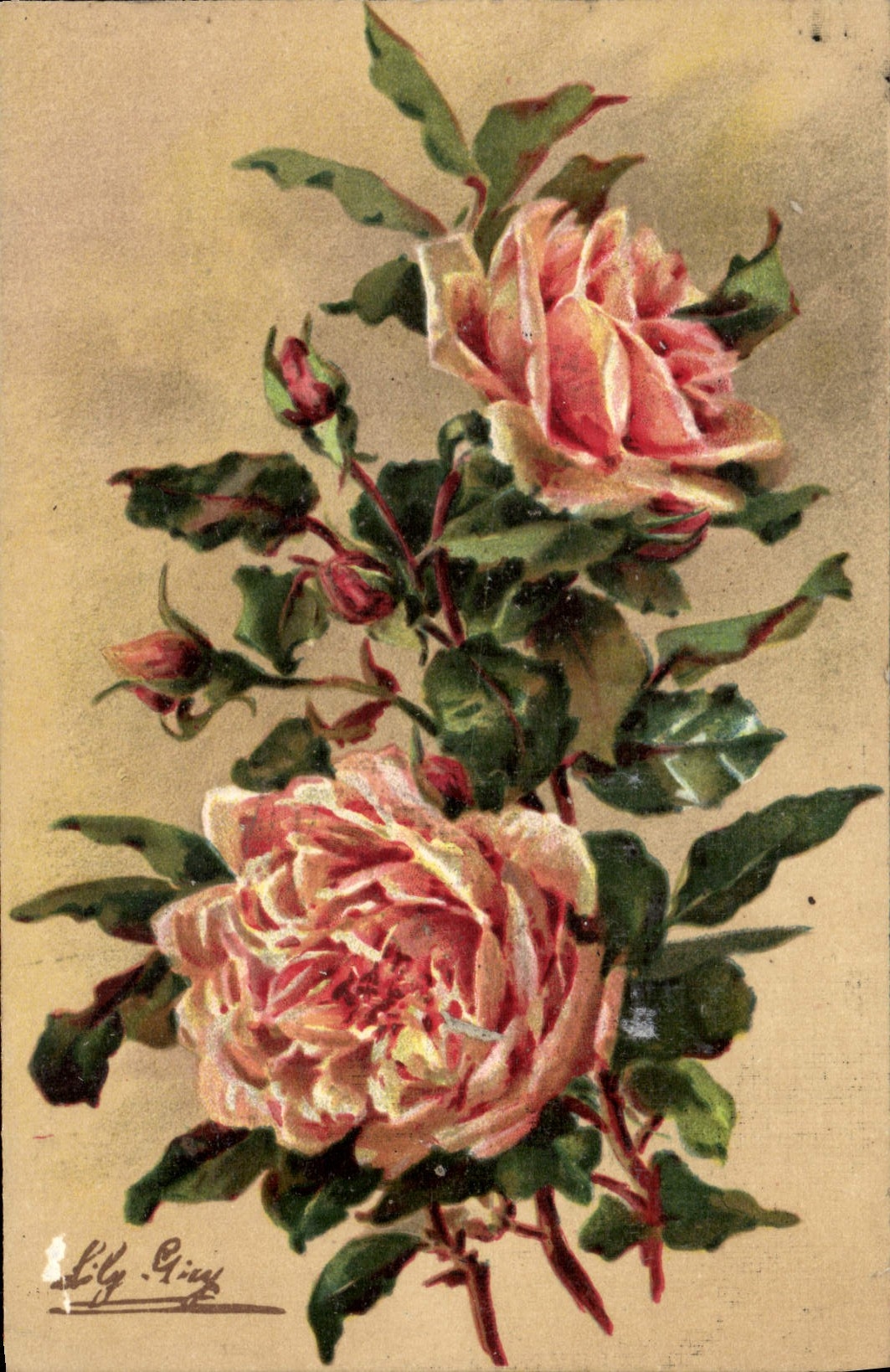 CPA Fantaisie Fleurs