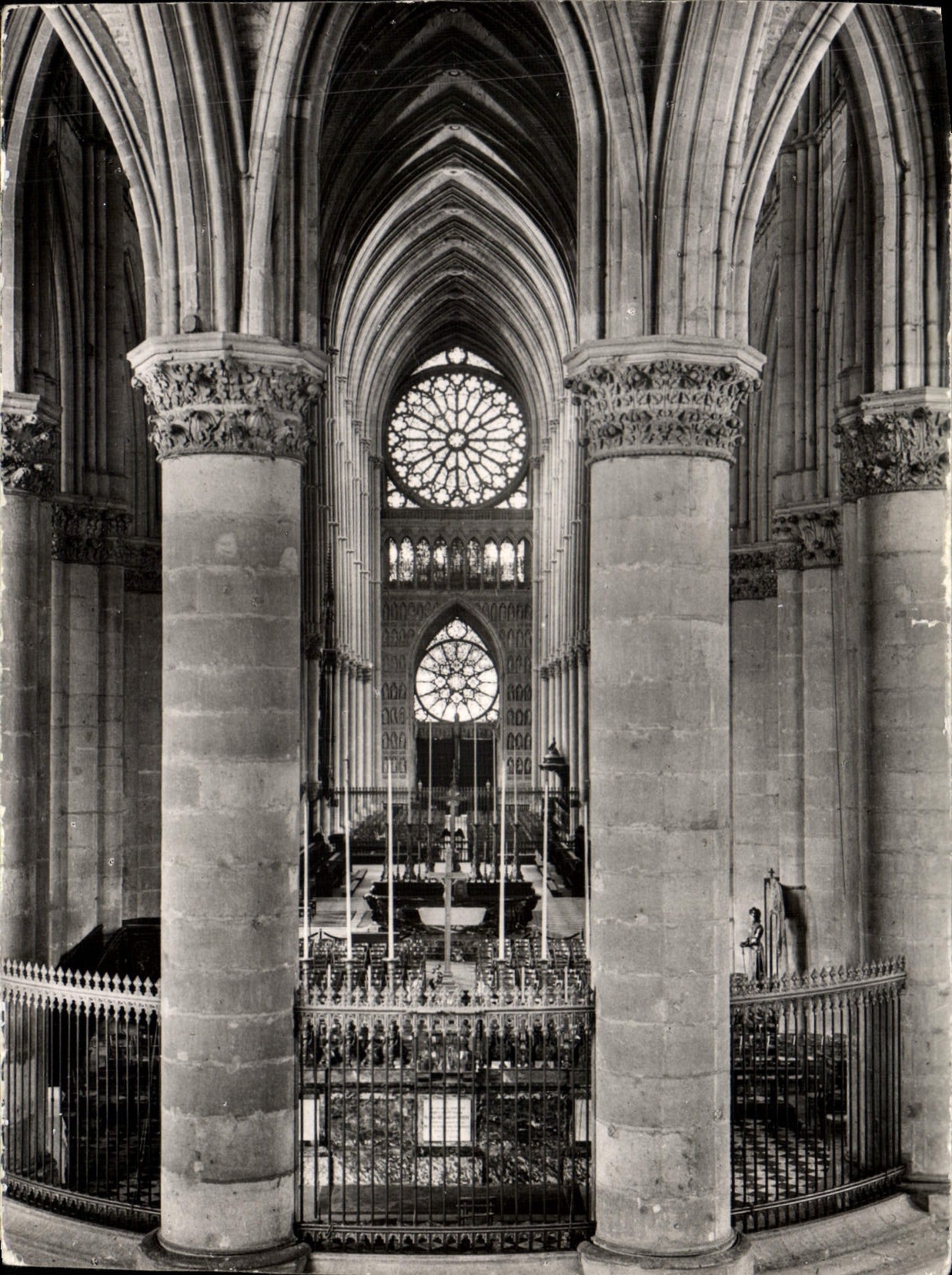 MODERN CARD Rheims the Notre Dame Cathedral the Nave Seen Of the Chorus