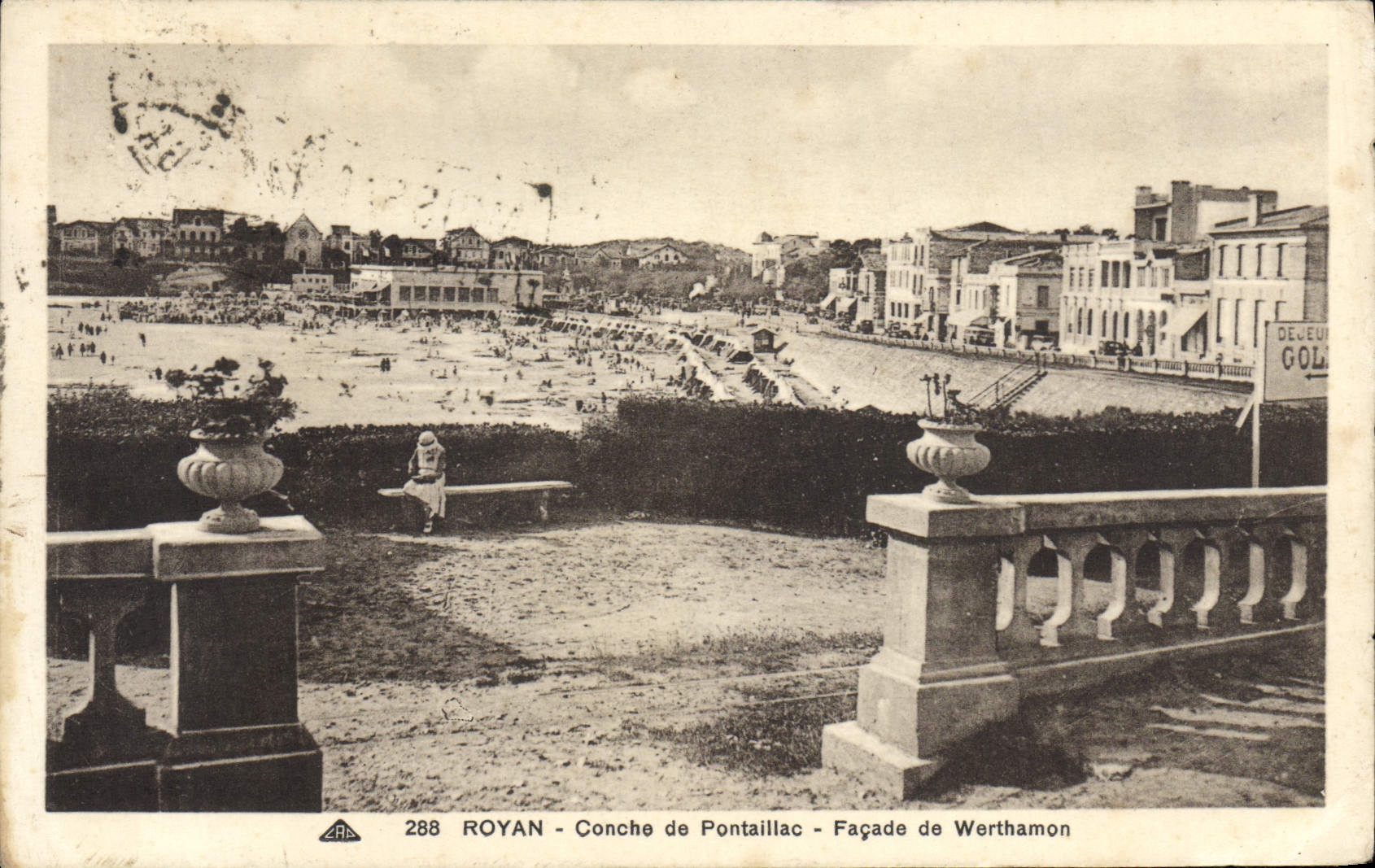 POSTAL Royan Conche De Pontaillac Frontage De Werthamon de la VENDIMIA