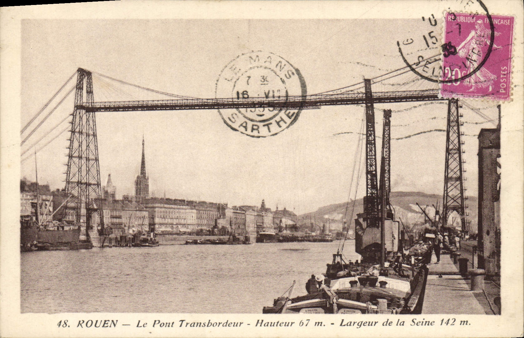 CPA Rouen Le Pont Transbordeur 