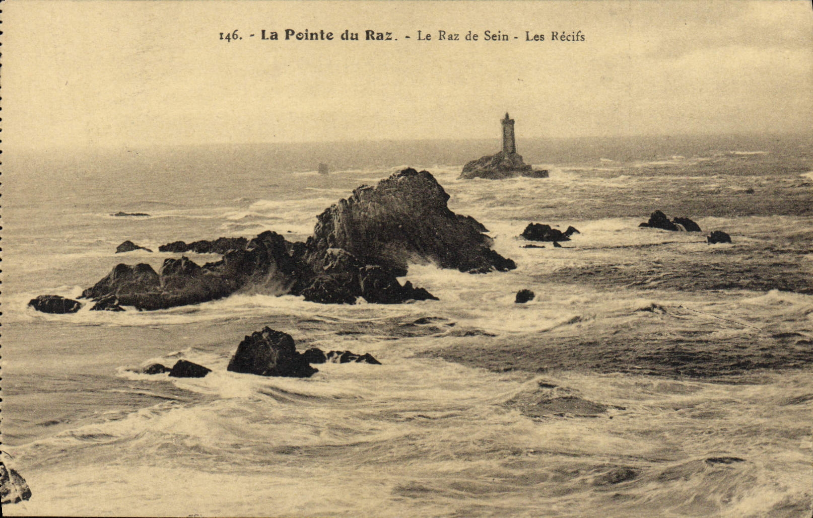 VINTAGE POSTCARD the Point Of the Strong current the Strong current Of Center Reefs