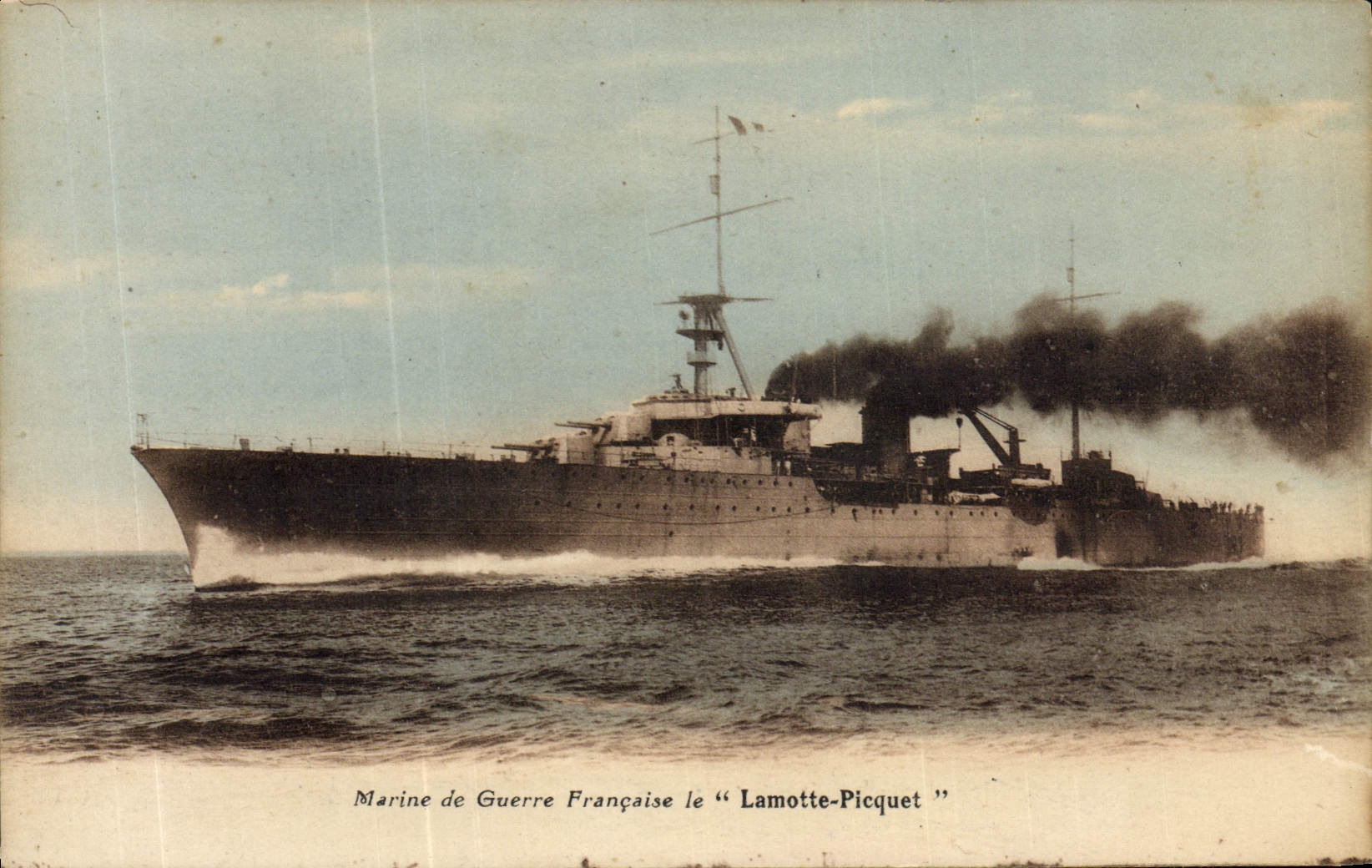 VINTAGE POSTCARD French Navy Lamotte Picquet