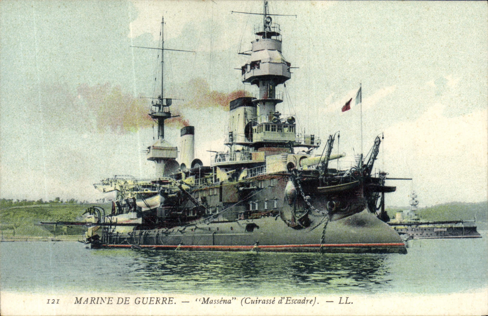 CPA Marine de Guerre Massena Cuirasse d'escadre