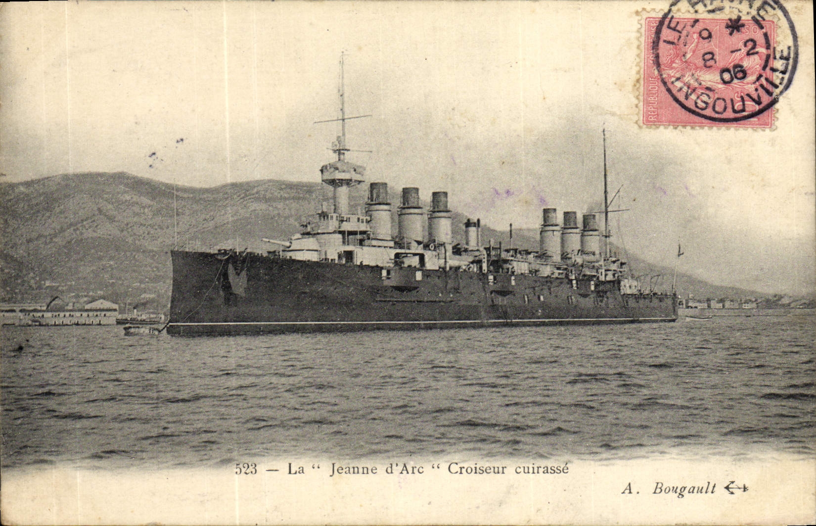 VINTAGE POSTCARD the Jeanne of Arc Cruiser Armours