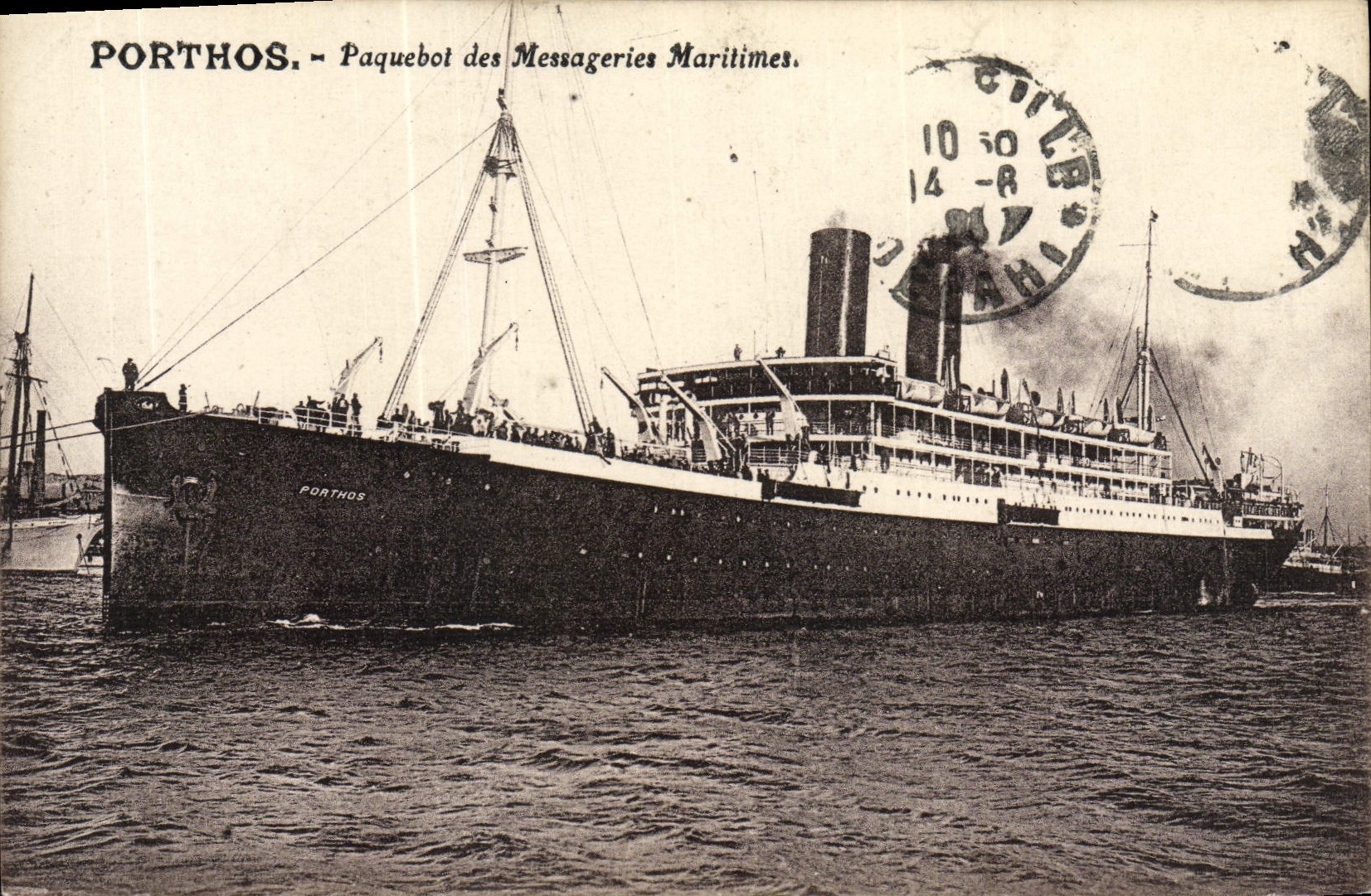 CPA Porthos Paquebot des Messageries Maritimes