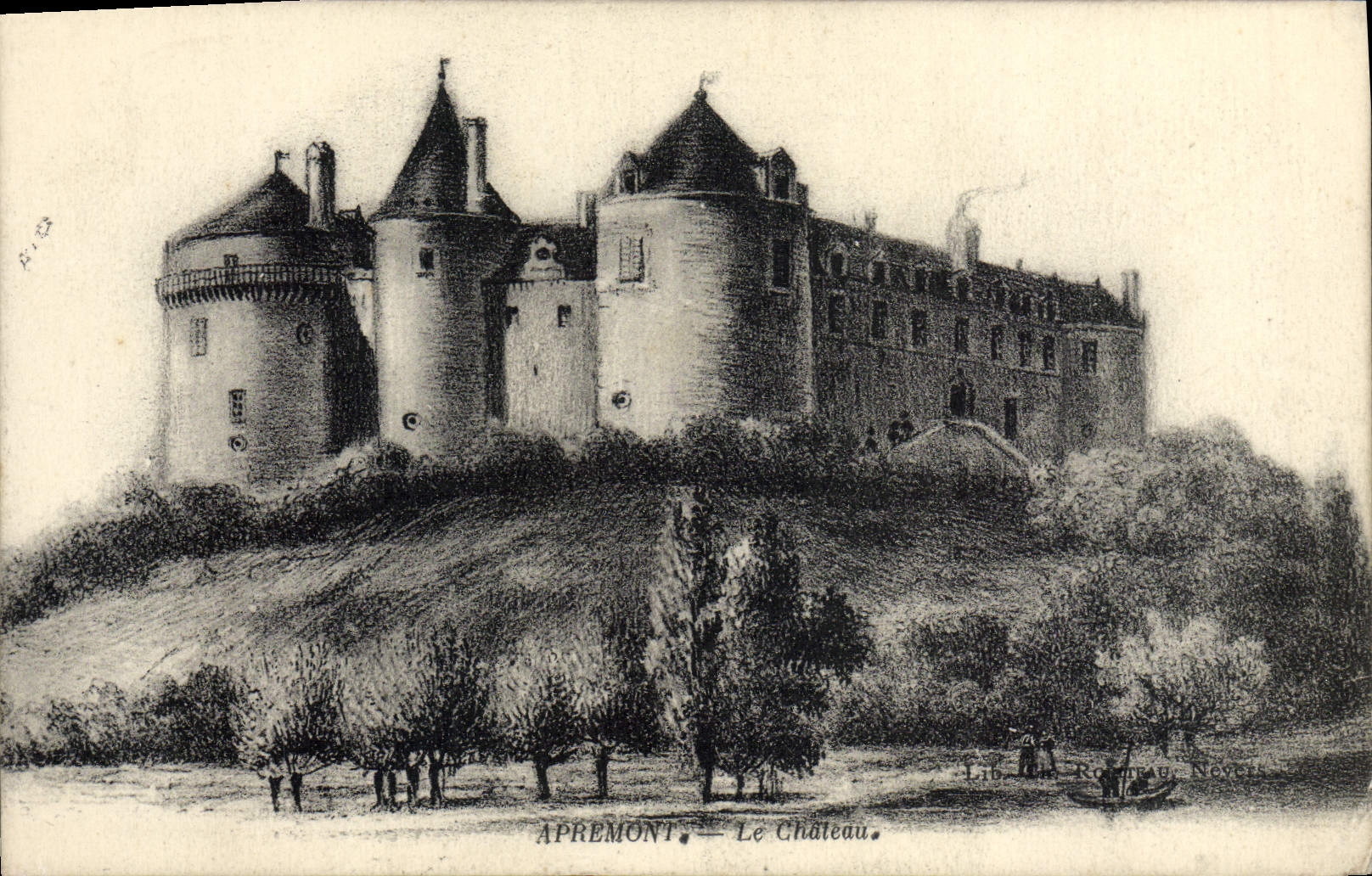VINTAGE POSTCARD Apremont the Castle