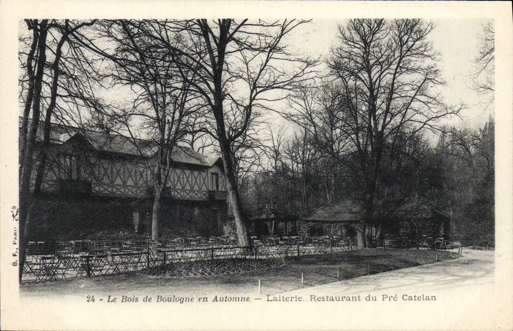 VINTAGE POSTCARD the Bois de Boulogne in Fall Dairy Restoring of Pre Catelan