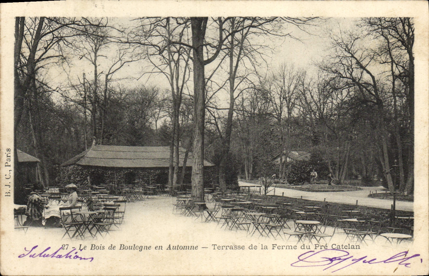 CPA Le Bois de Boulogne Automne Terrasse de la ferme du Pre Catelan
