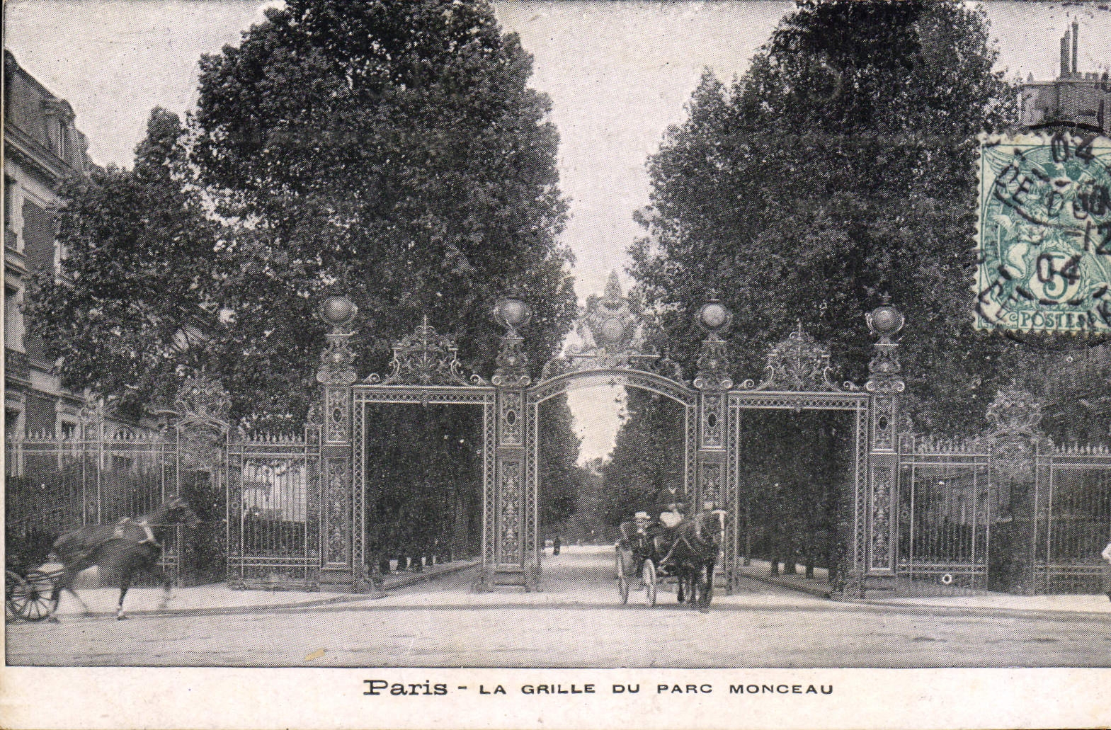 CPA Paris La Grille Du Parc Monceau