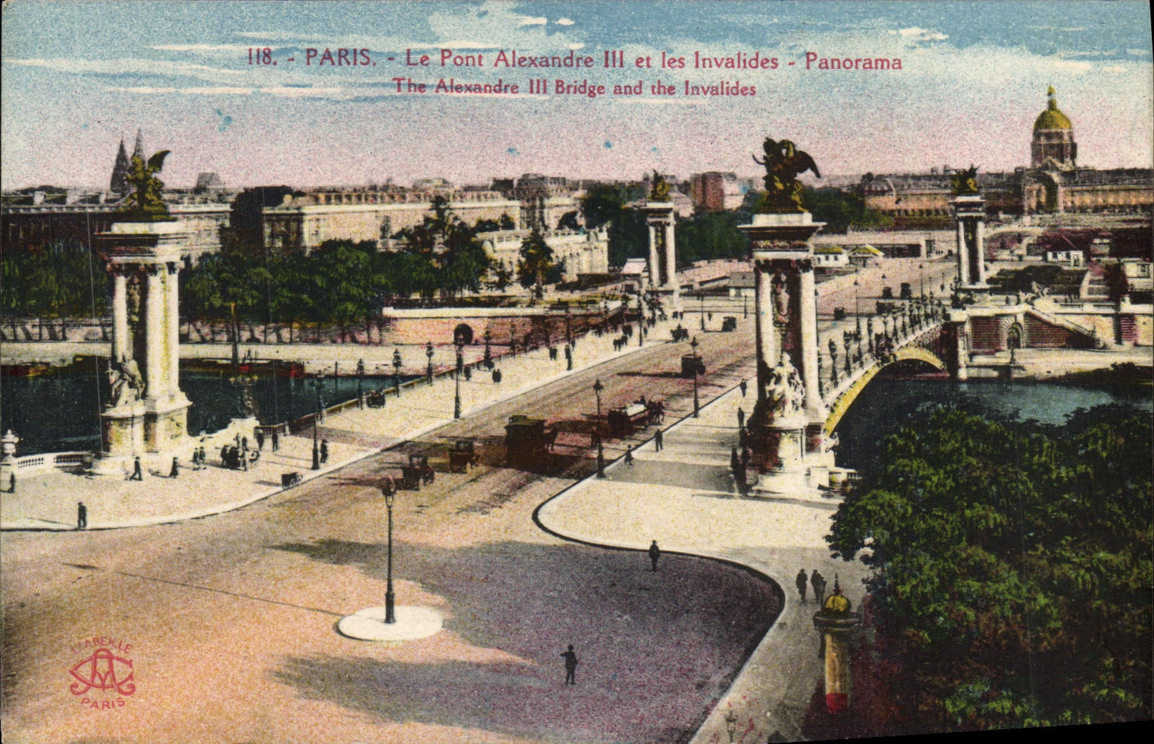 CPA Paris Le Pont Alexandre III et les Invalides Panorama