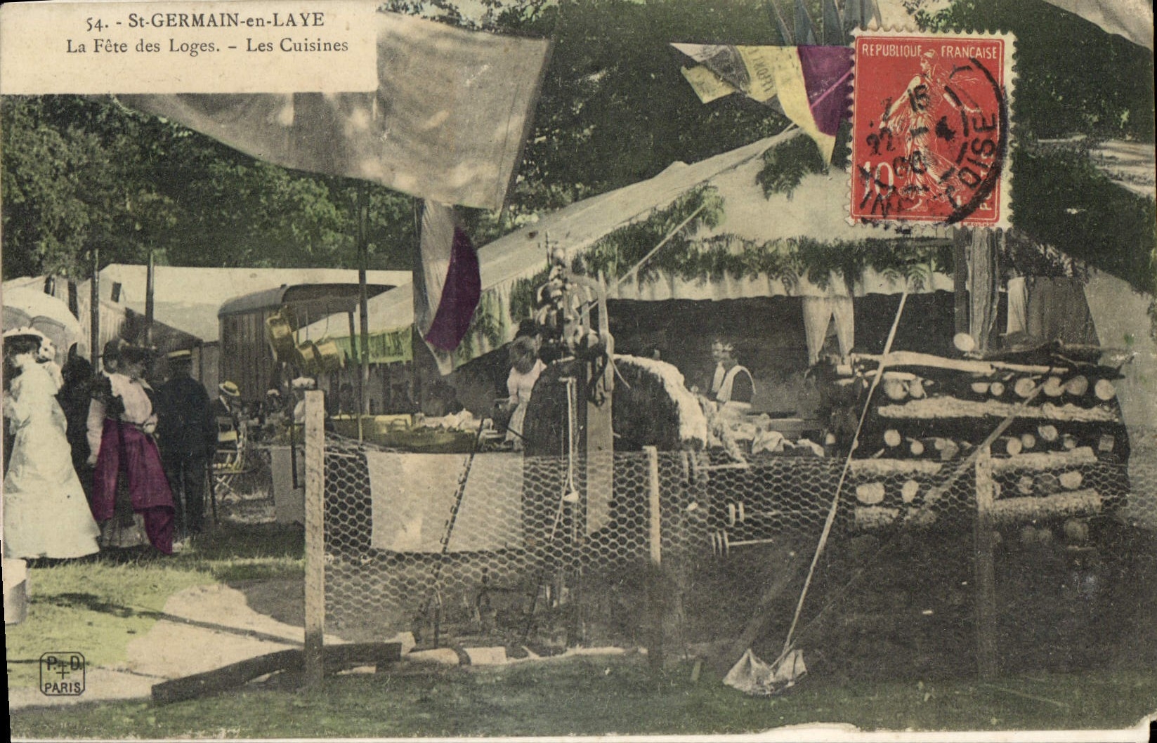 CPA St Germain en Laye La fete des Loges Les cuisines