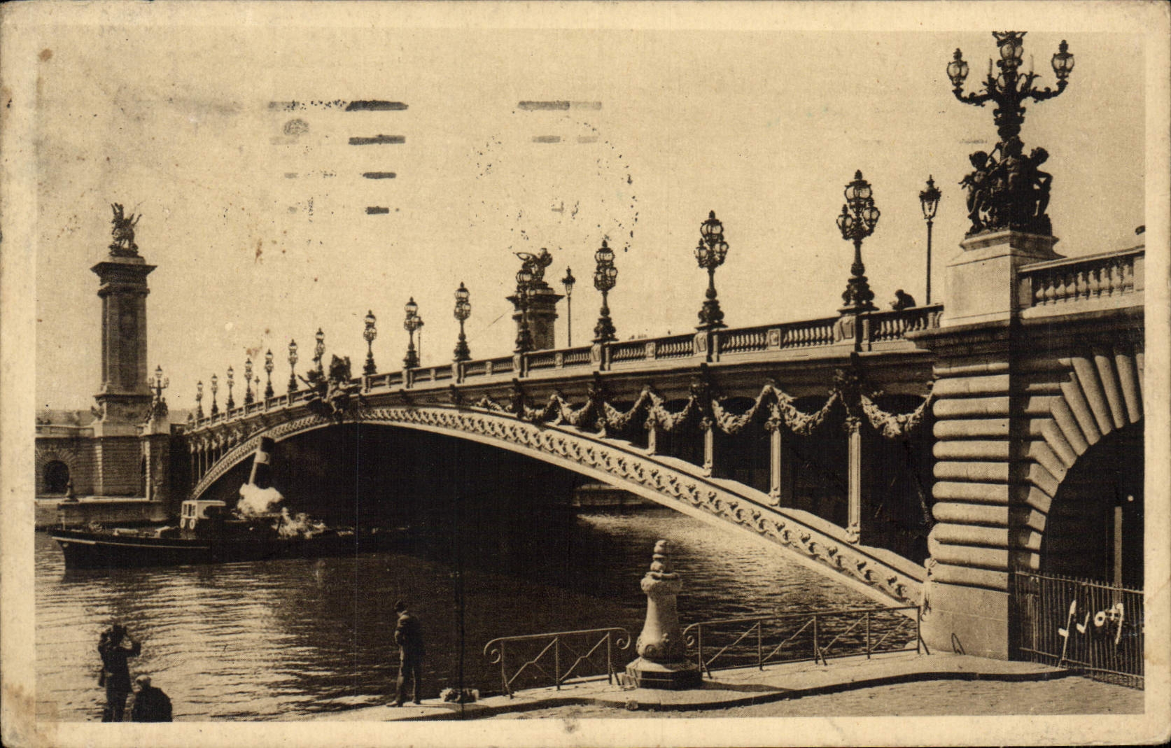 CPA Paris En Flanant Pont Alexandre III