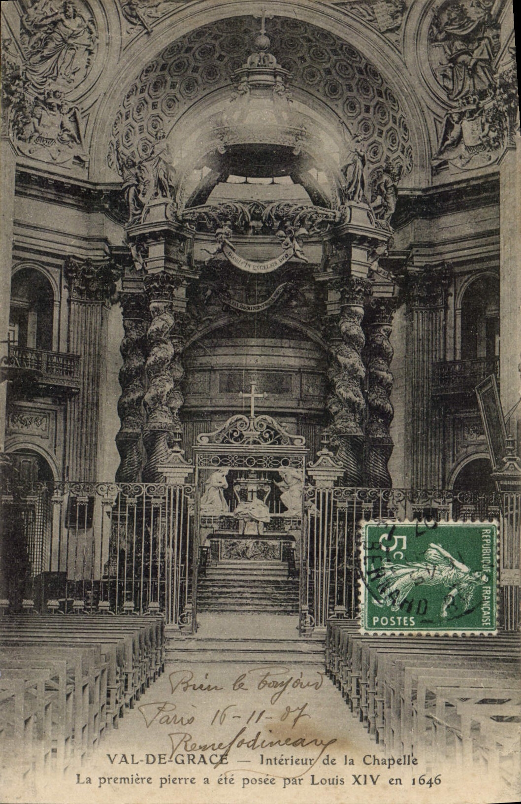 CPA Val De Grace Interieur de la Chapelle