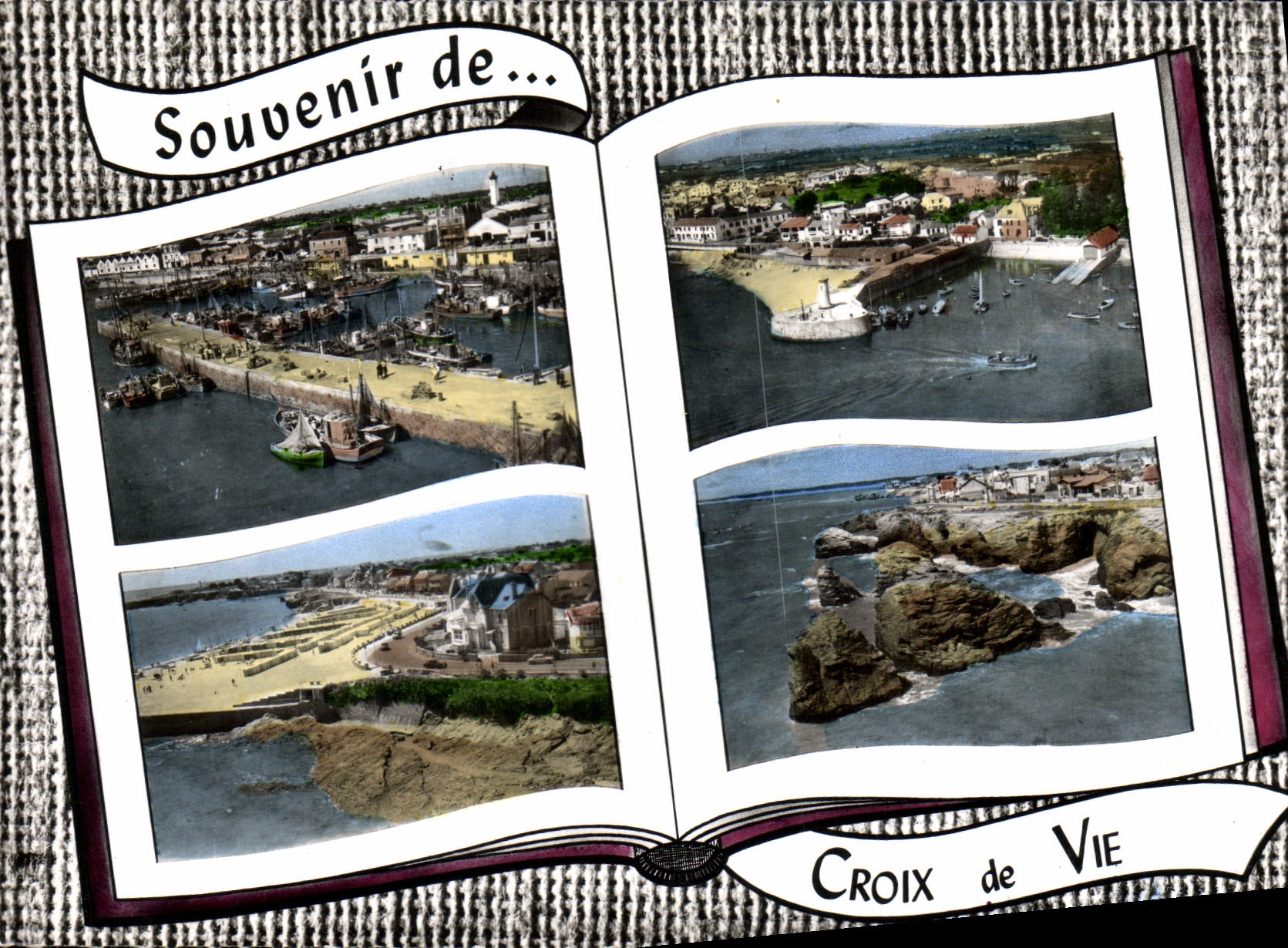 CPM Croix De Vie Le Port de peche Un coin du port La plage Rochers sur la cote