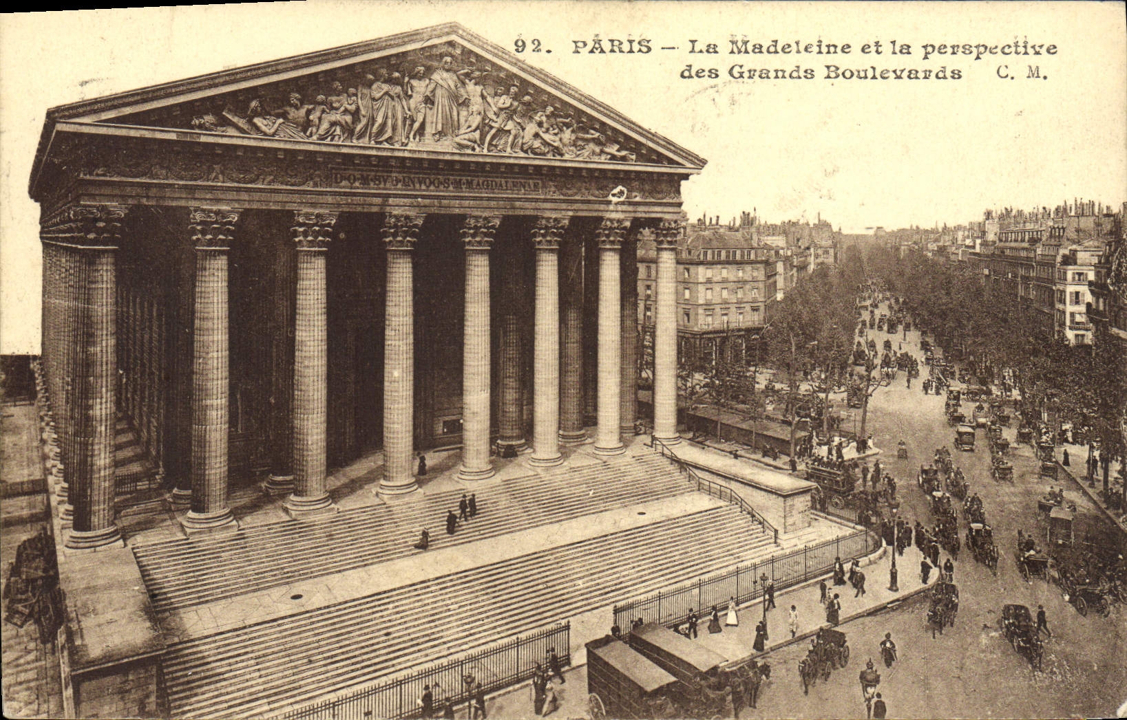 CPA Paris La Madeleine et la Perspective des grands boulevards