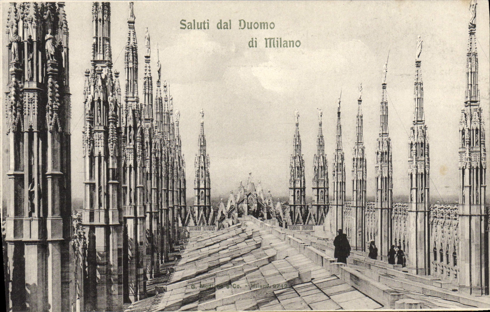 VINTAGE POSTCARD Milano Saluti dal Duomo