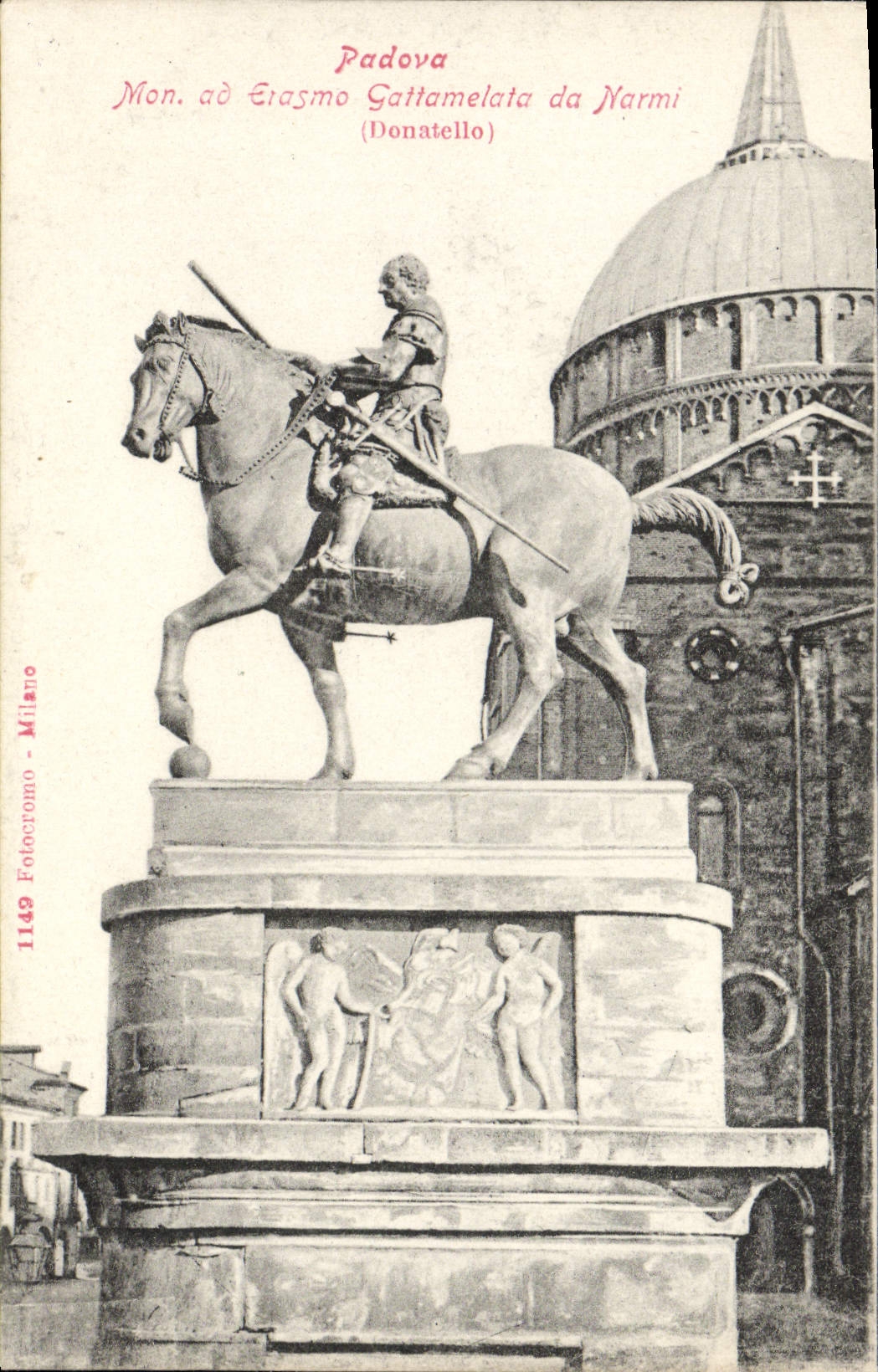 VINTAGE POSTCARD Padova My AD Erasmo Gattamelata da Narmi
