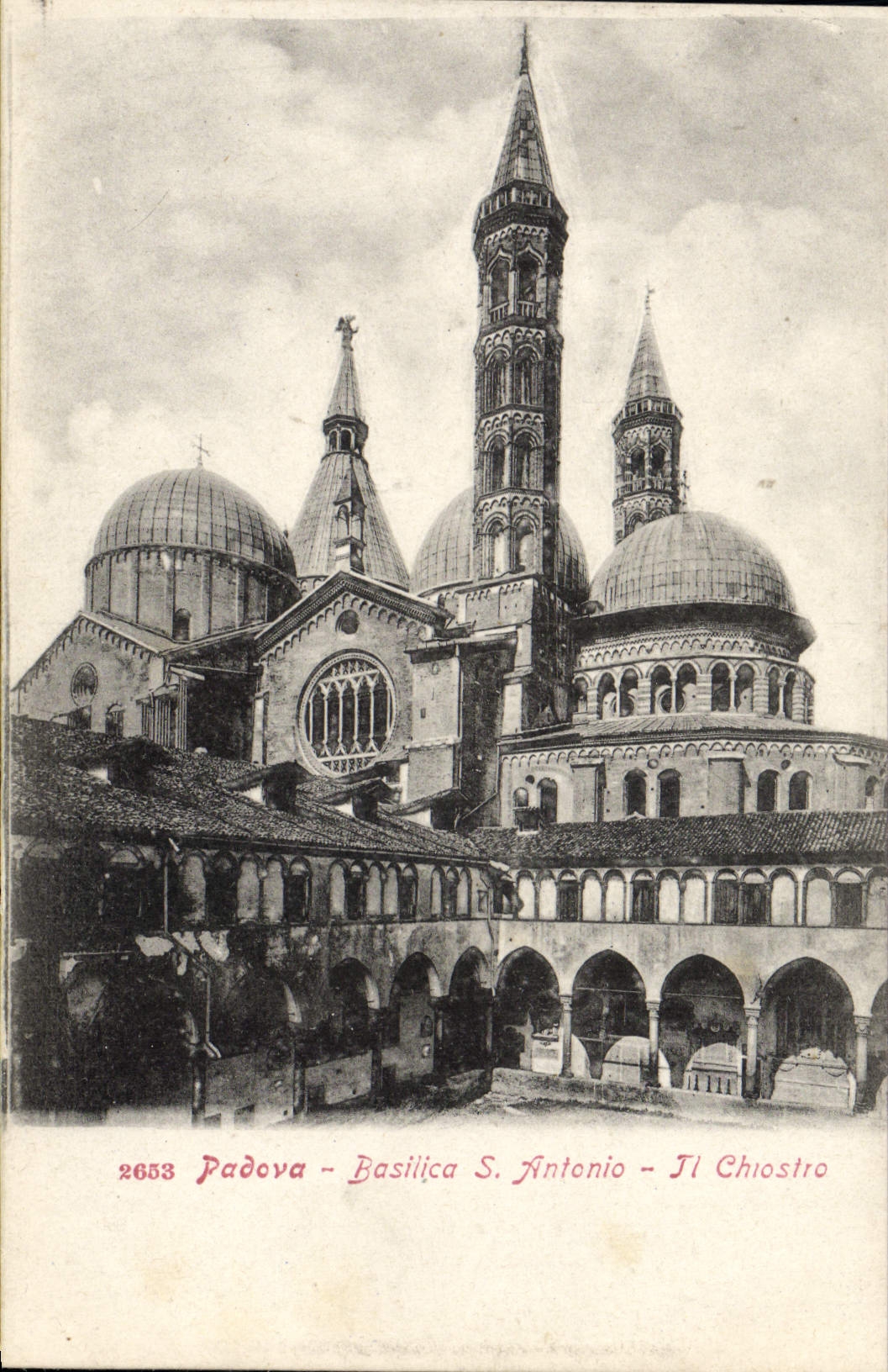VINTAGE POSTCARD Padova Basilica di S Antonio It Chiostro