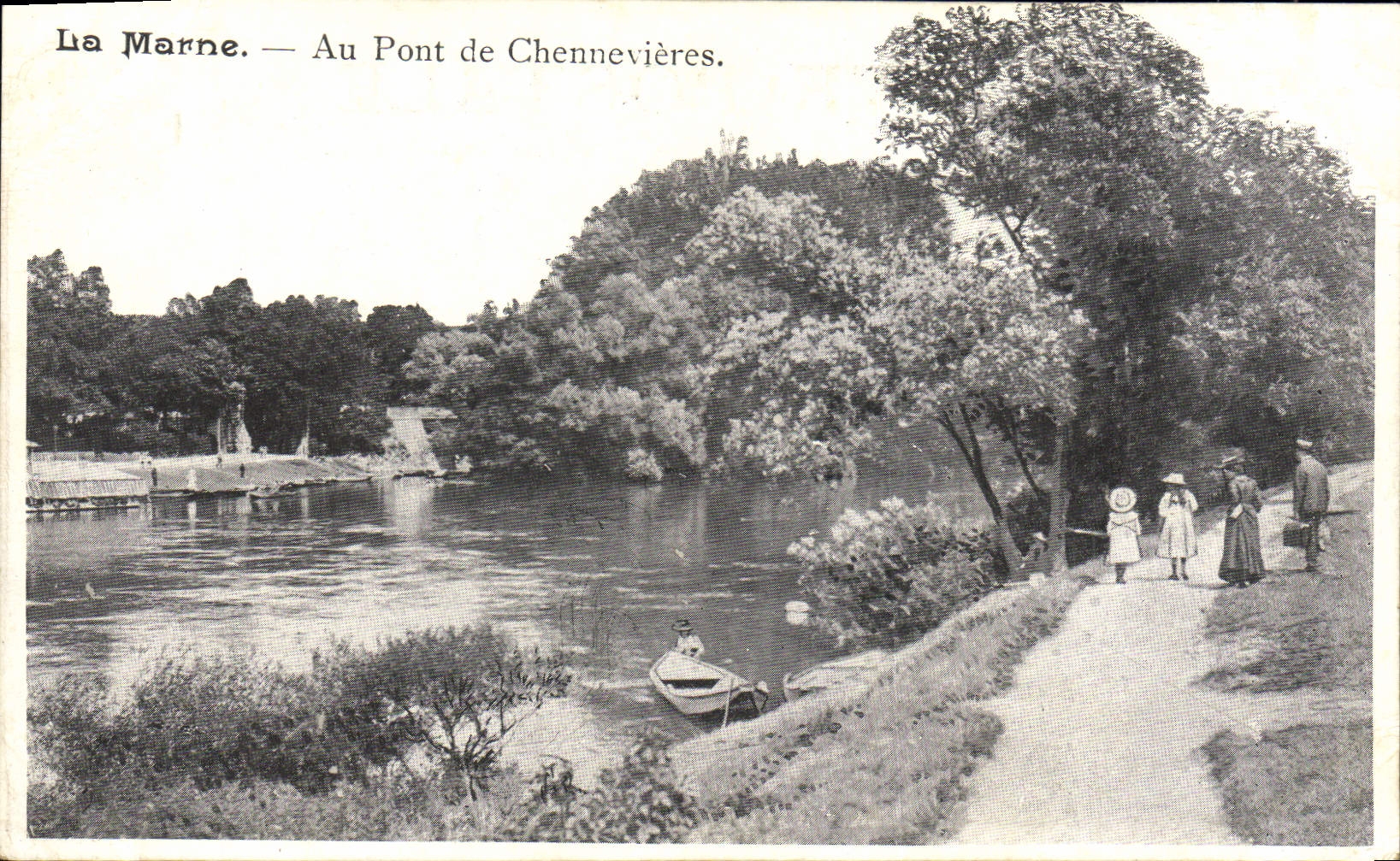 CPA La Marne Le Pont de Chennevieres