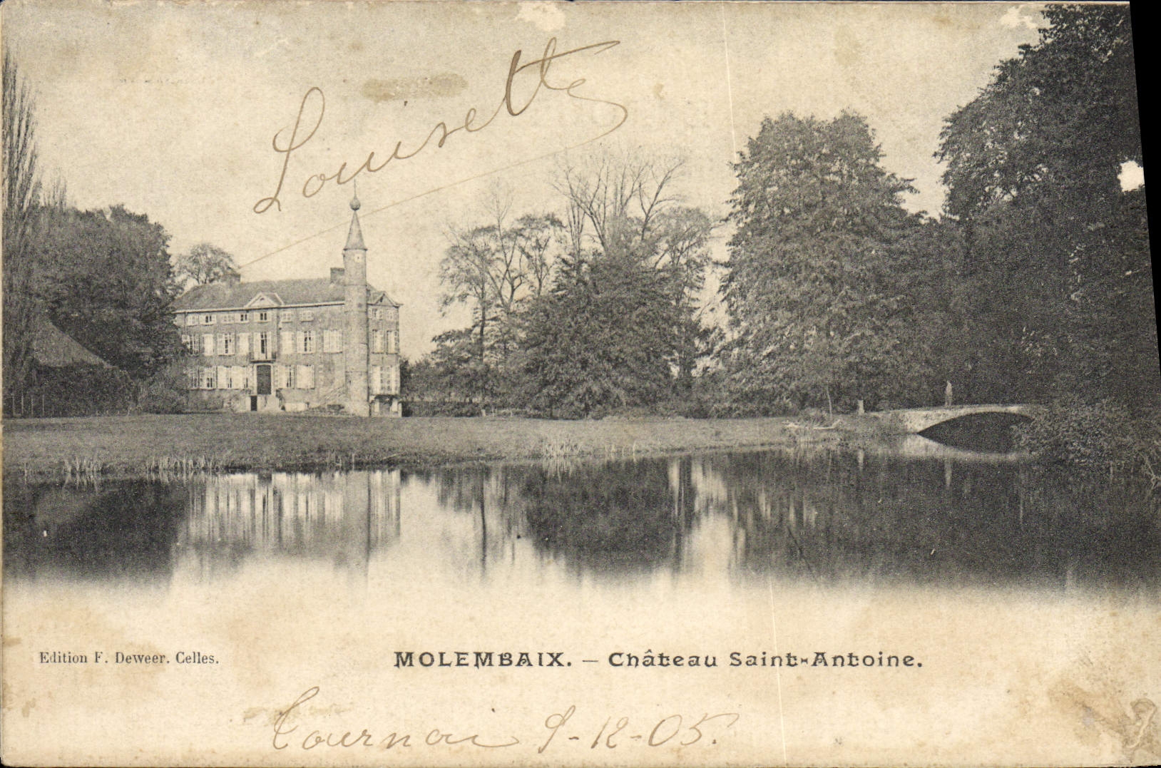 VINTAGE POSTCARD Molembaix Holy Castle Antoine