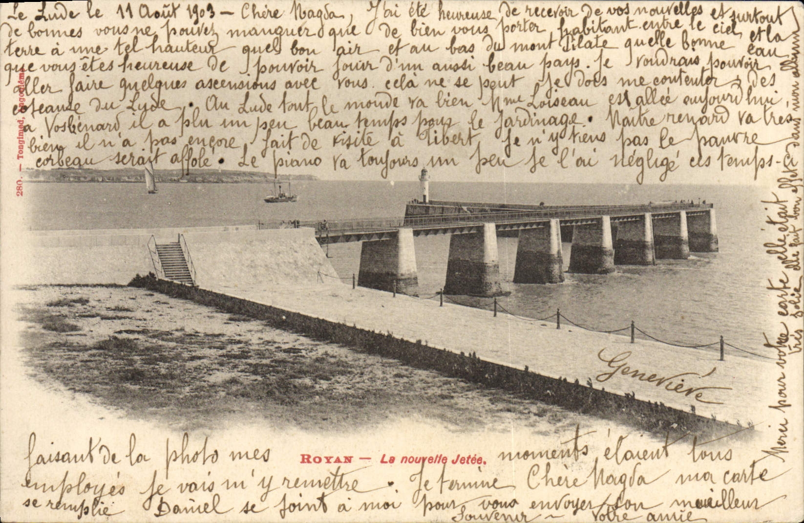 POSTAL Royan Nouvlle de la VENDIMIA lanzado