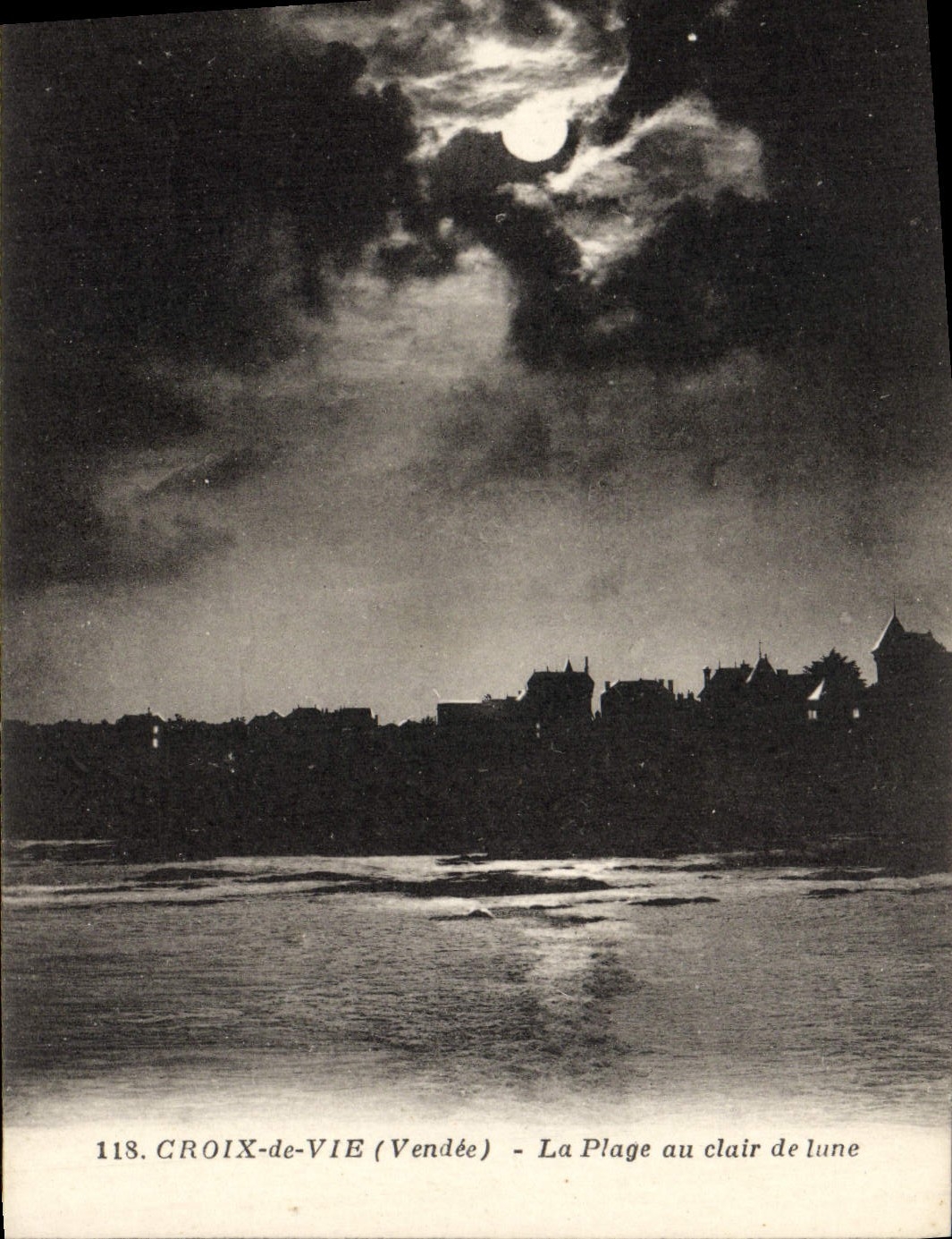 CPA Croix de Vie La Plage au Clair de Lune