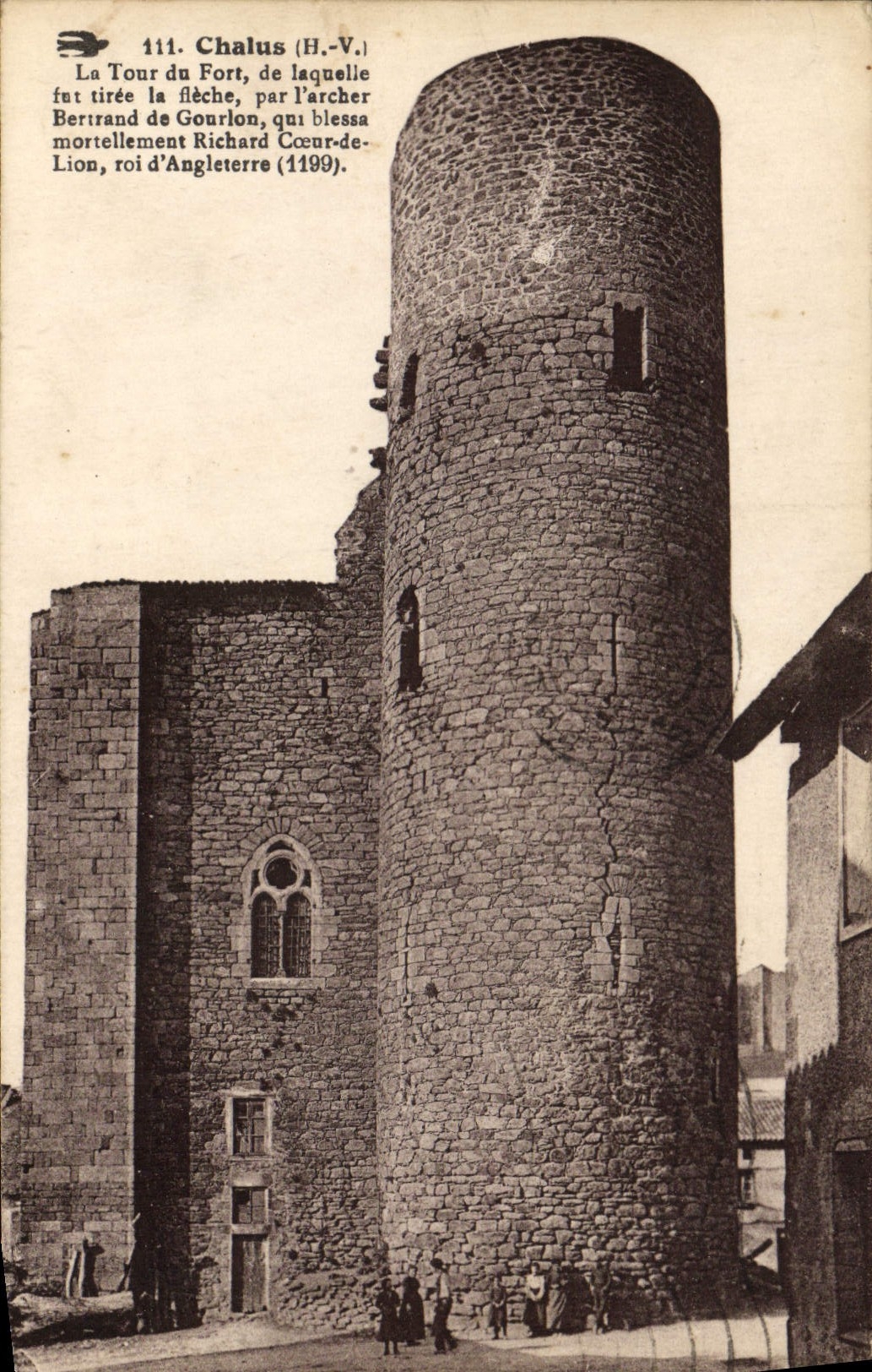VINTAGE POSTCARD Chalus the Tower of the Fort