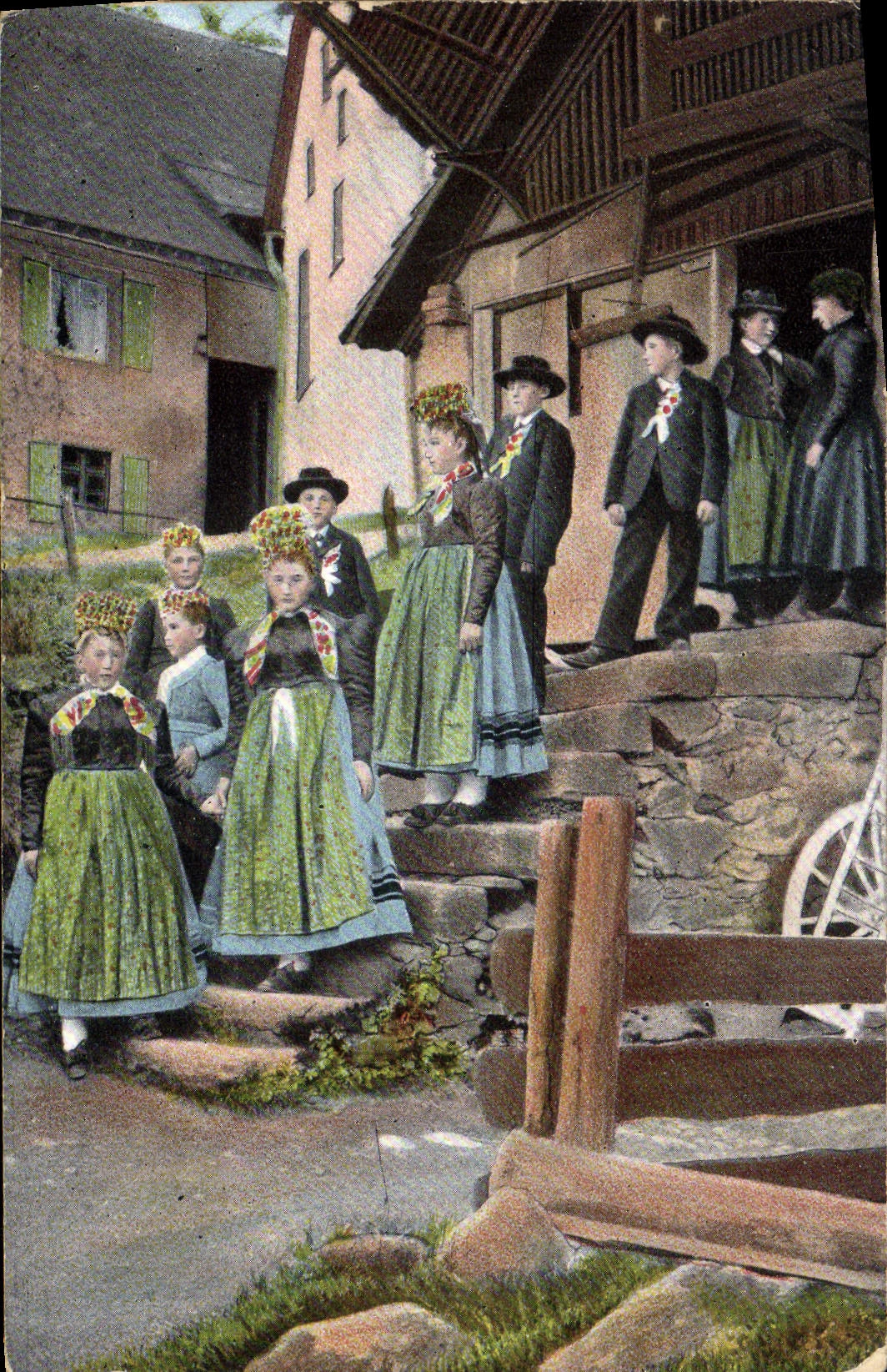 CPA Kirchgang im Prechthal Folklore