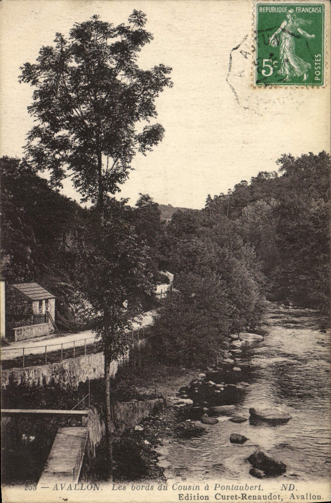 CPA Avallon Les Bords du Cousin a Pontaubert