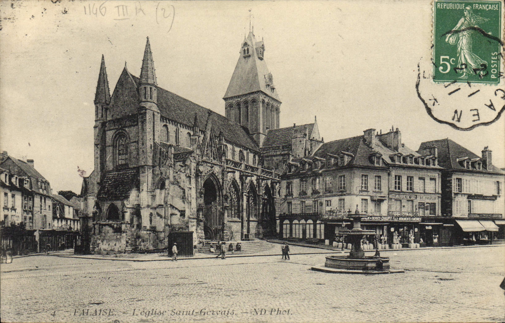 VINTAGE POSTCARD Cliff Church Gervais Saint