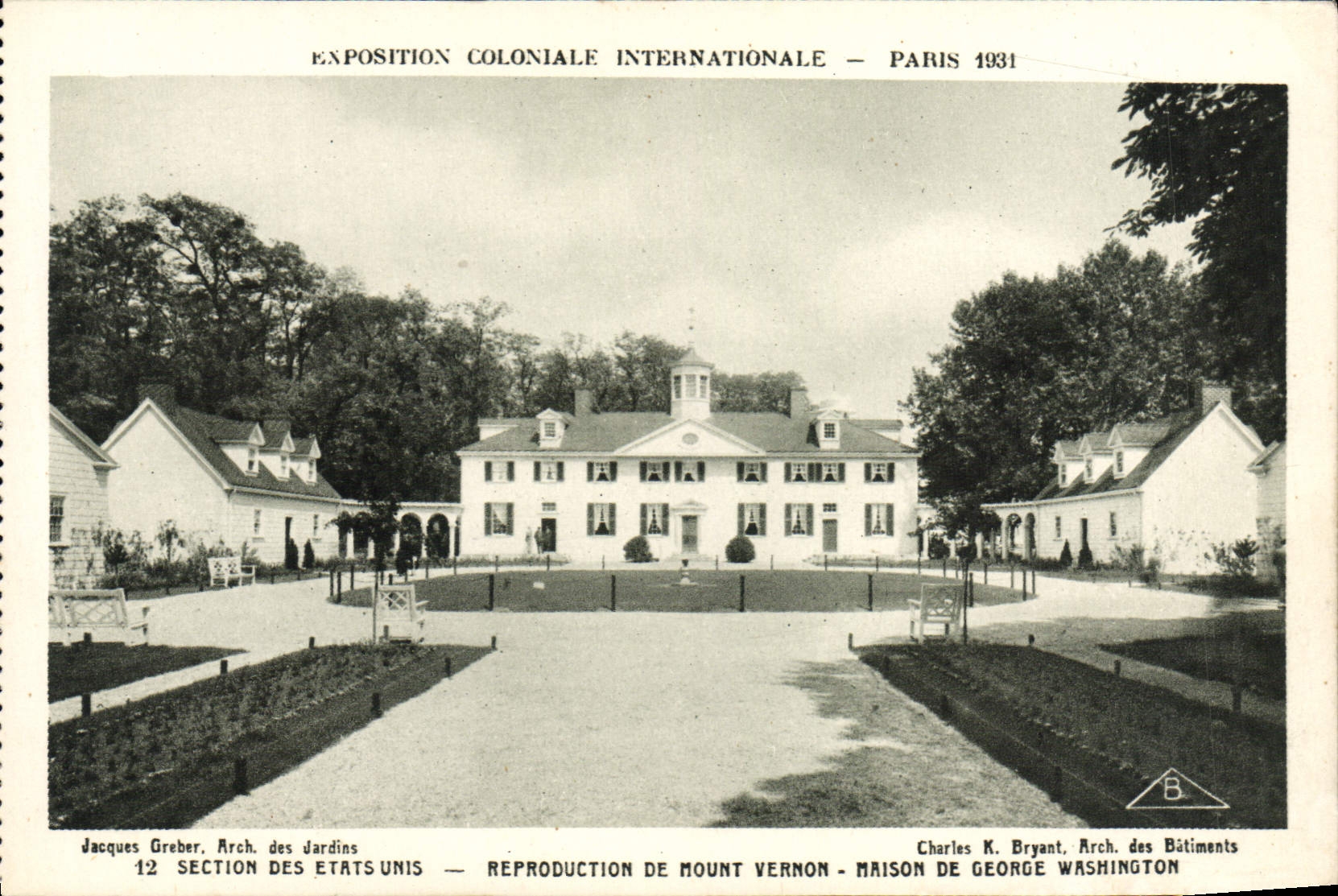 CPA Exposition Coloniale Internationale Paris Section des Etats Unis Mont Vernon Washington