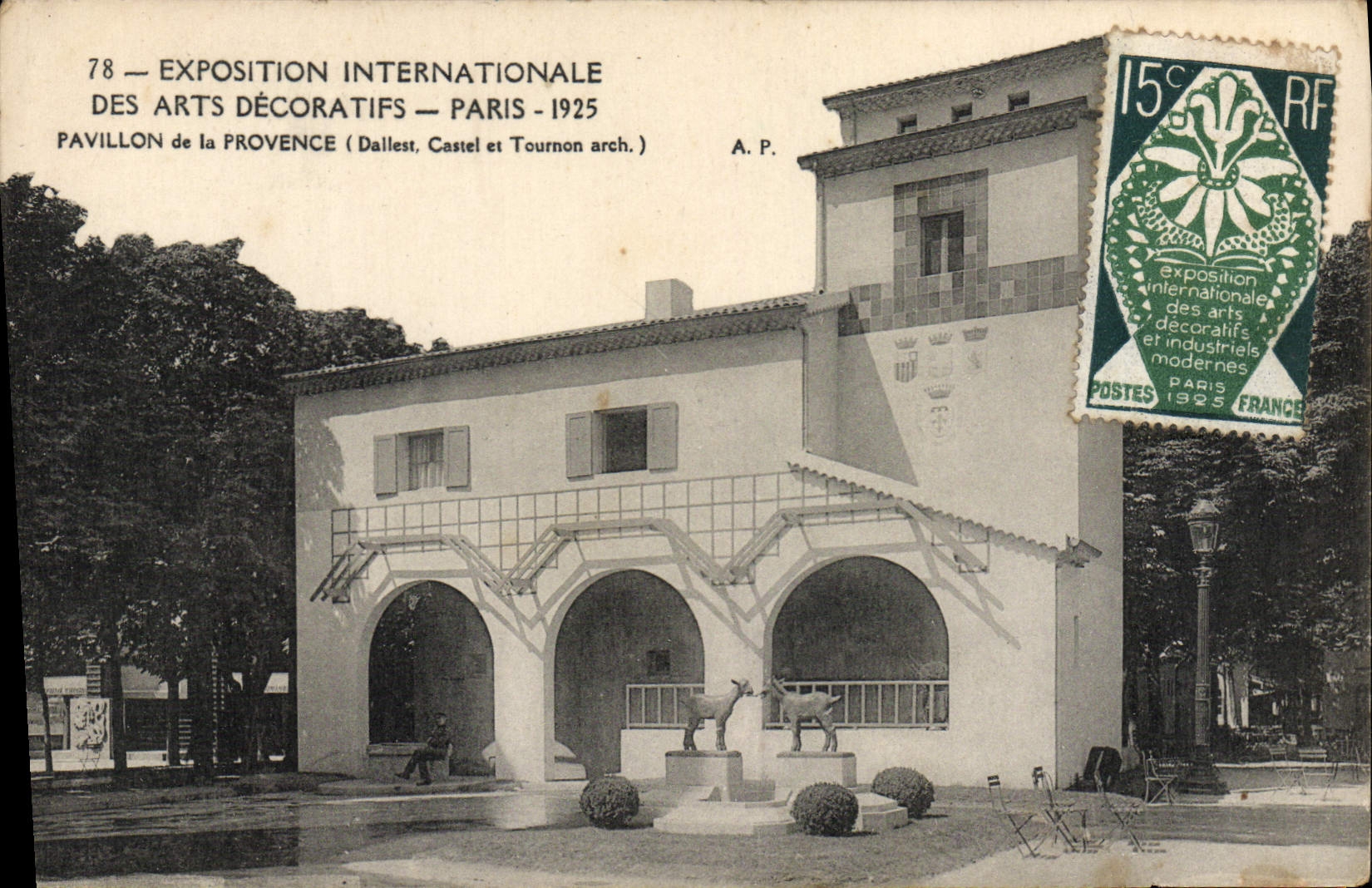 Exposición internacional de la POSTAL de la VENDIMIA de la casa decorativa de los artes de Provence París