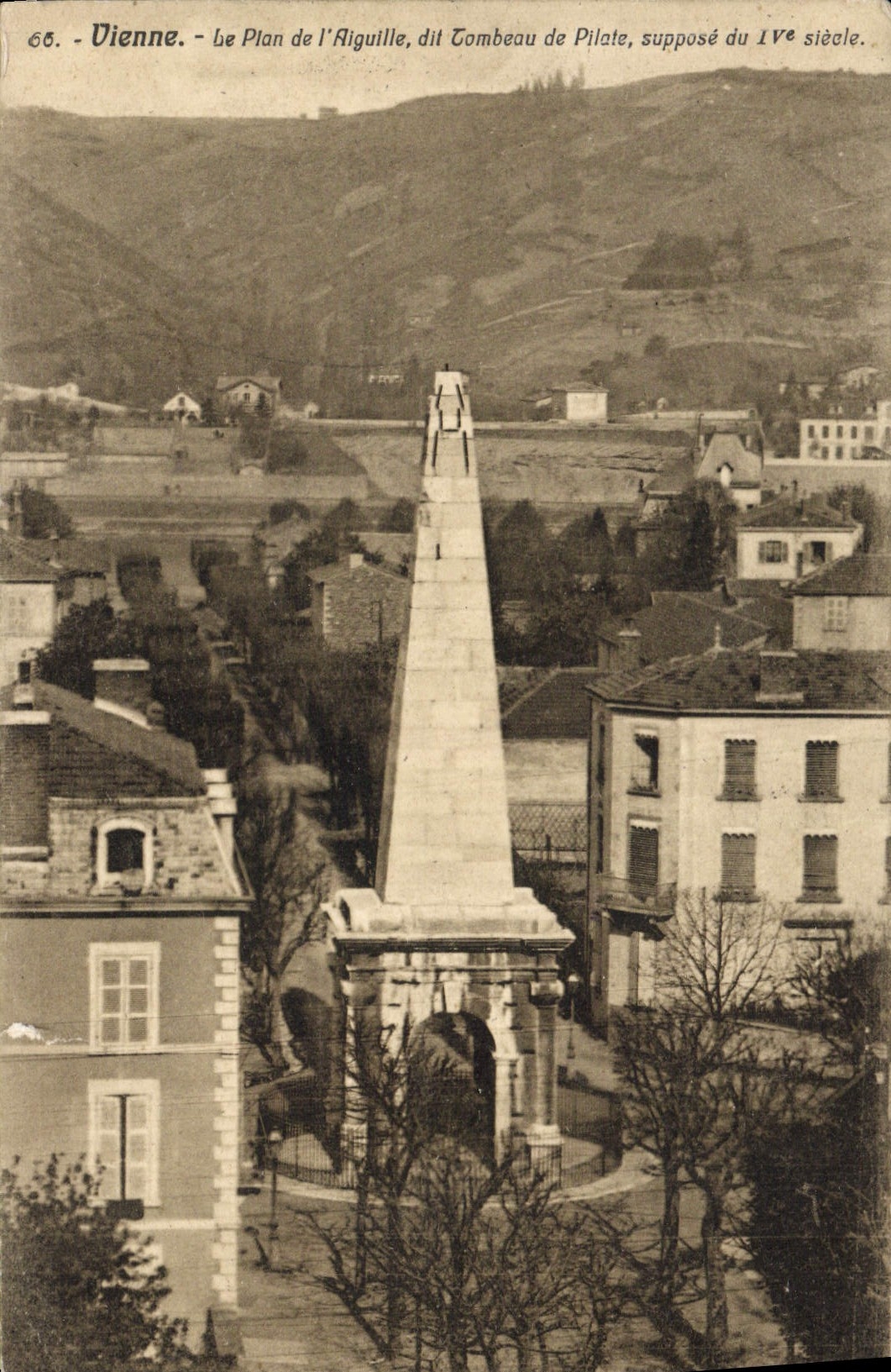 VINTAGE POSTCARD Vienna the Plan of the Needle says Tombeau of Pilate